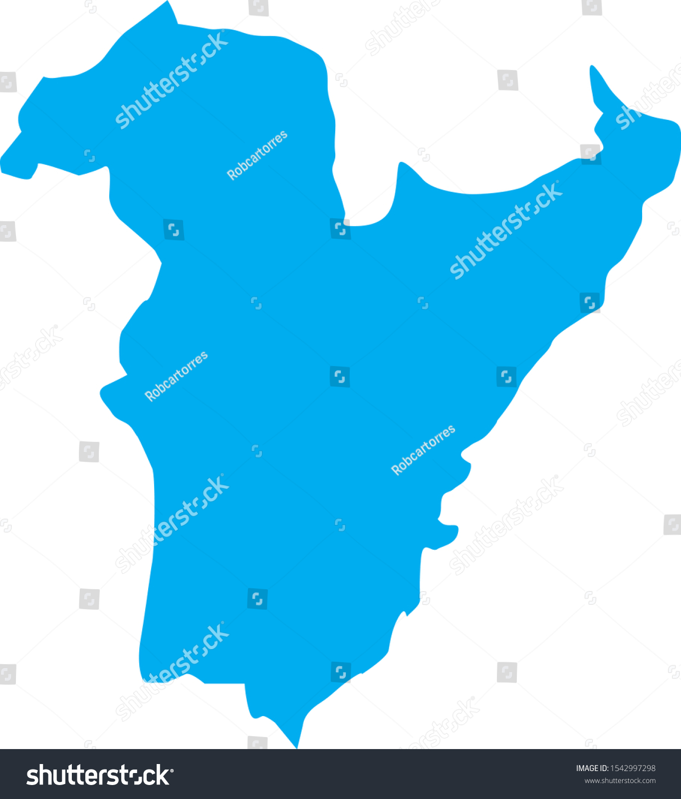 bie province map in angola - Royalty Free Stock Vector 1542997298 ...