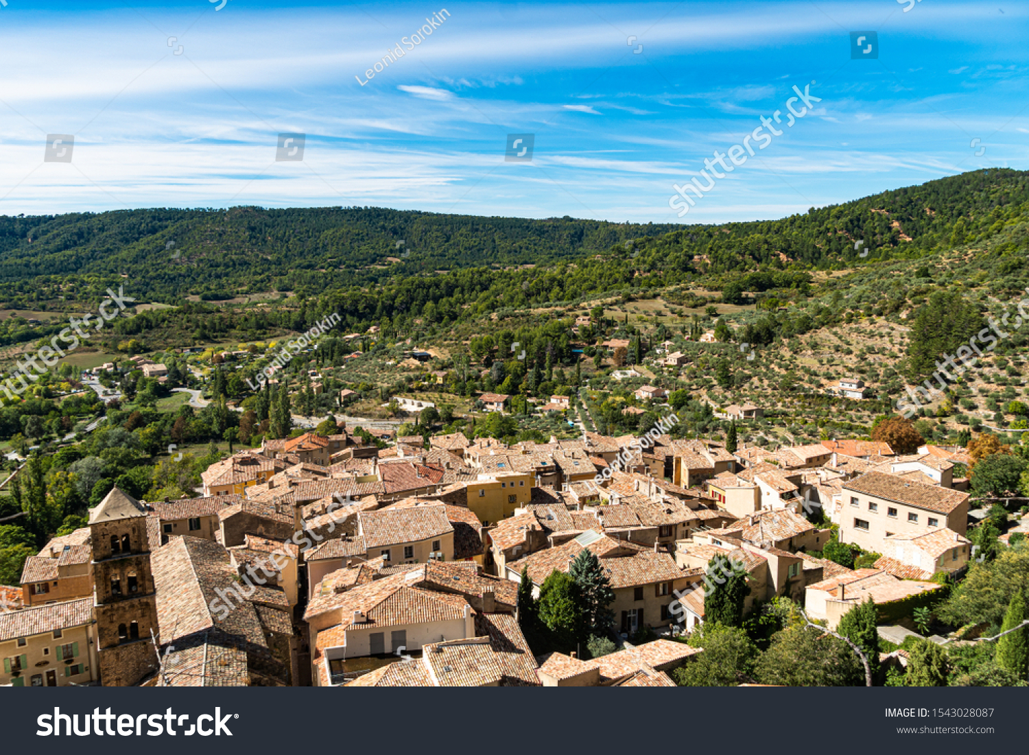The village Moustiers St. Marie, Provence, Provence-Alpes-Cote d'Azur, Southern France, France, Europe #1543028087