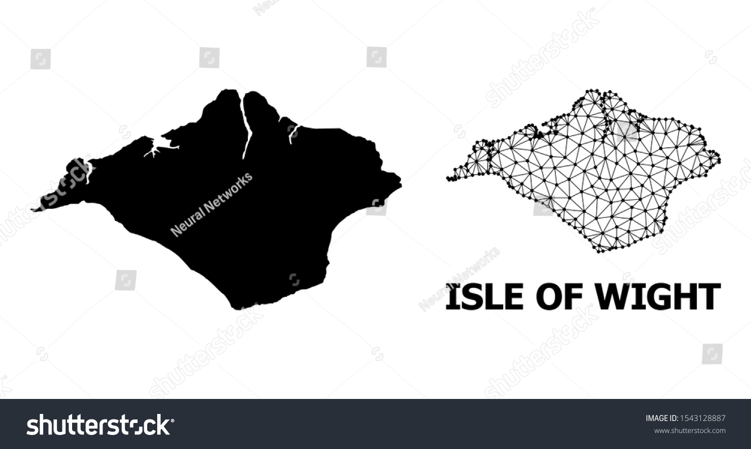 Solid and mesh vector map of Isle of Wight. - Royalty Free Stock Vector ...