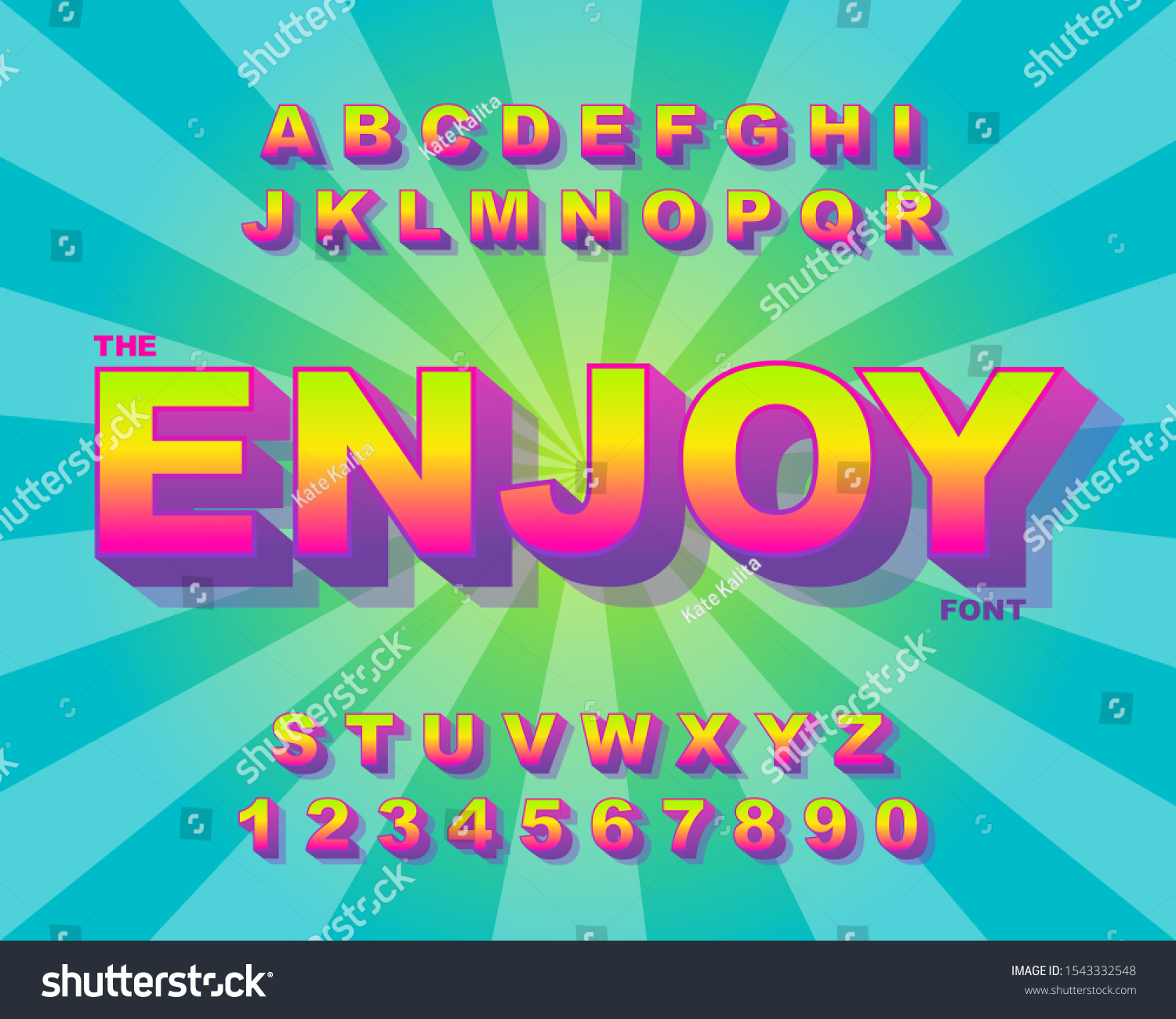 3d Bold Retro Font. Vintage Alphabet Vector - Royalty Free Stock Vector ...