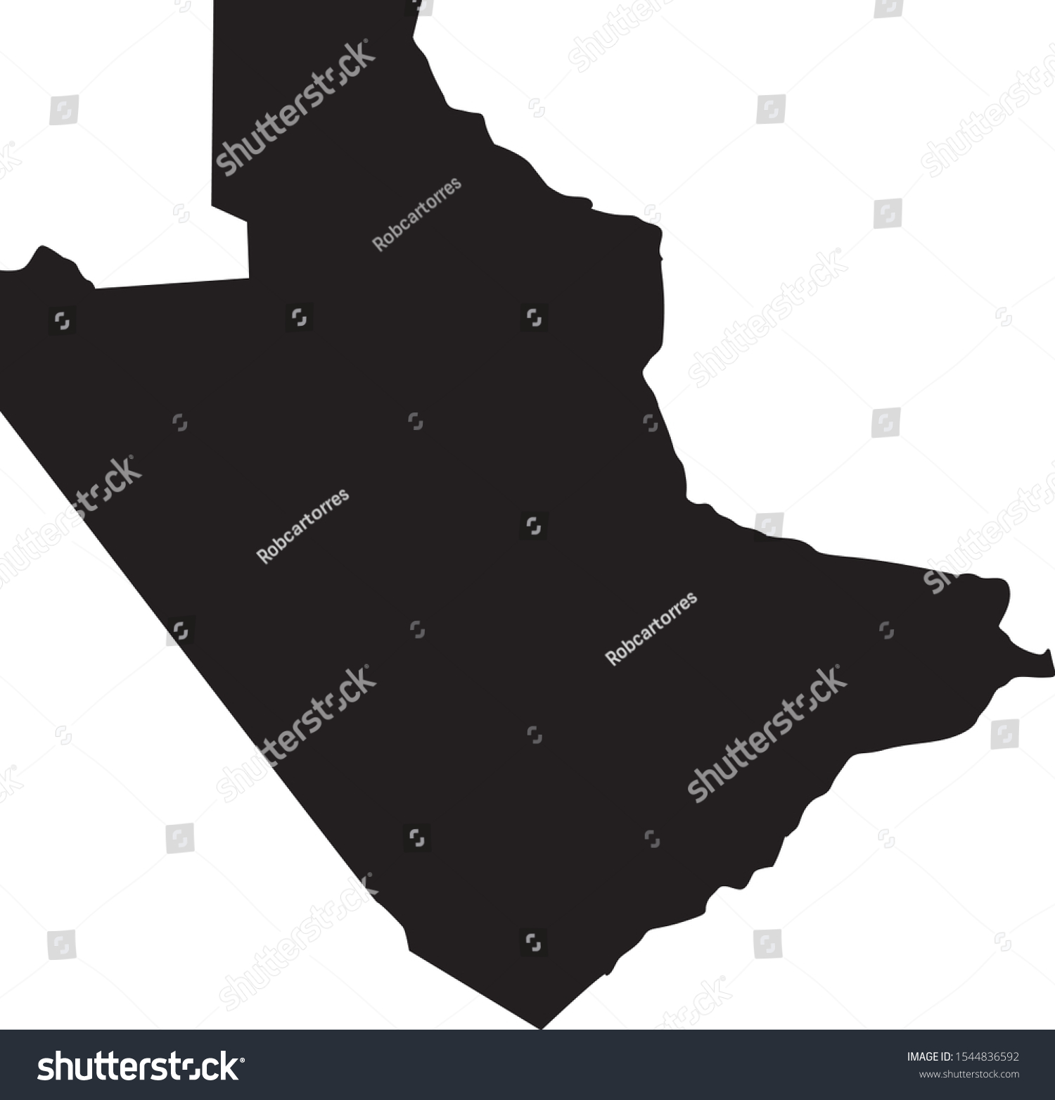 central region map in botswana - Royalty Free Stock Vector 1544836592 ...