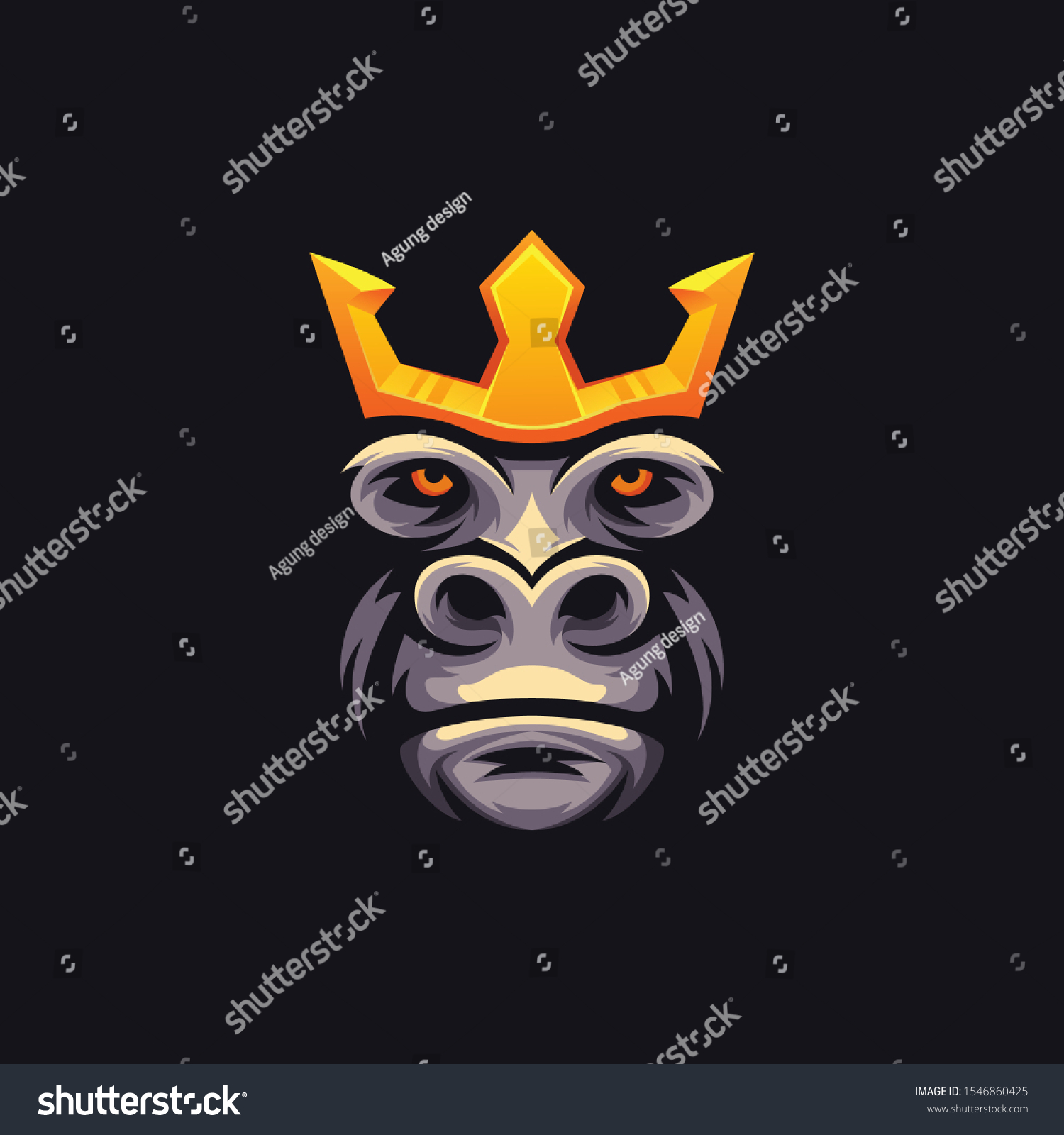 Illustration King Kong E Sport Logo Foryour Team - Royalty Free Stock 