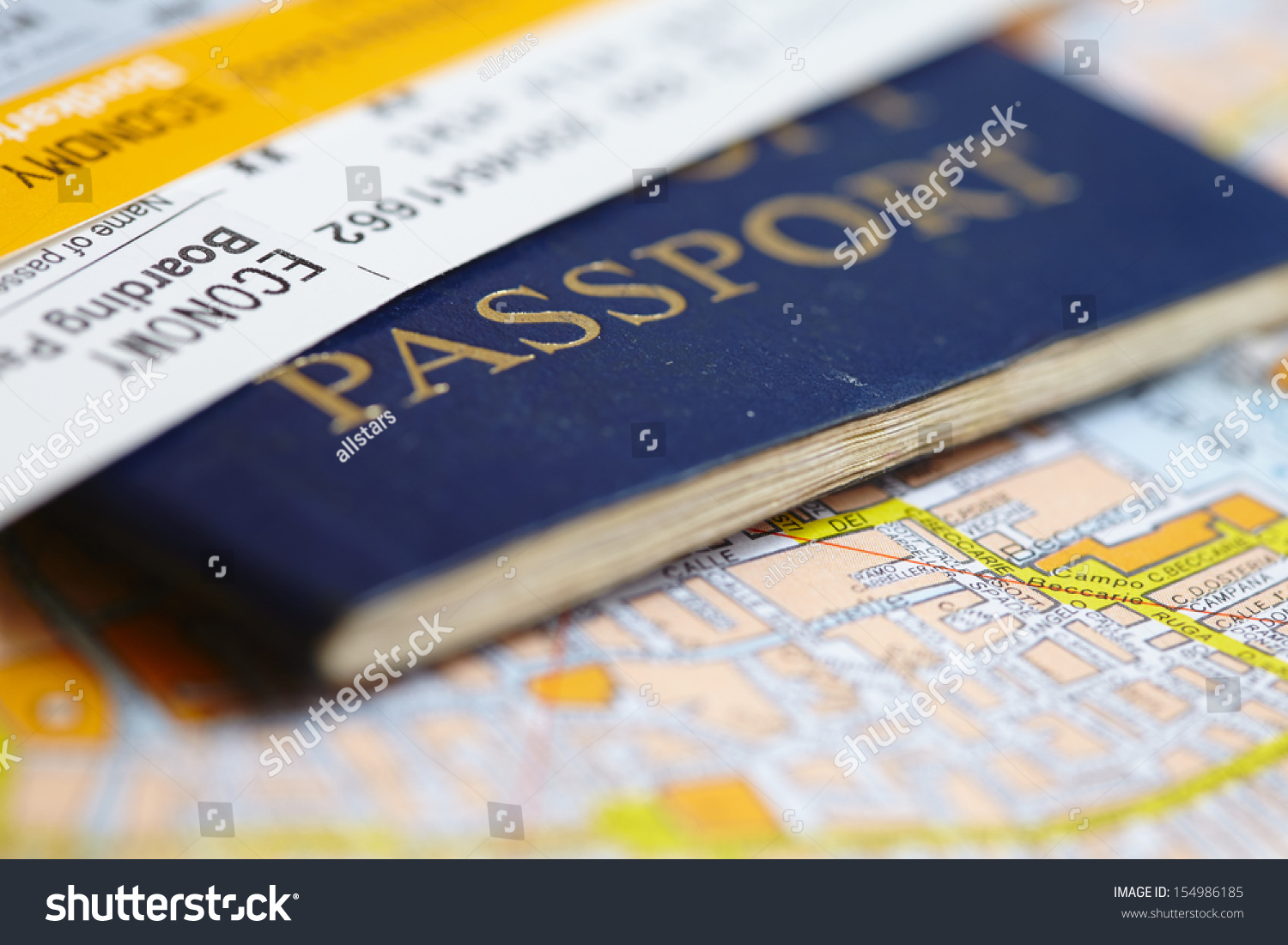 Passport on map #154986185