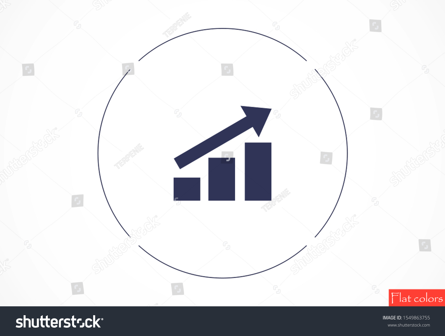 Chart up vector icon Infographic. Chart icon. - Royalty Free Stock ...