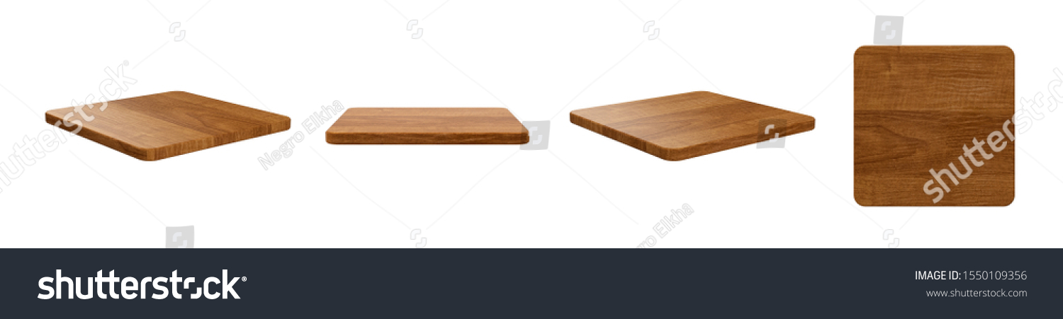 Wooden cutting board, different perspectives. #1550109356