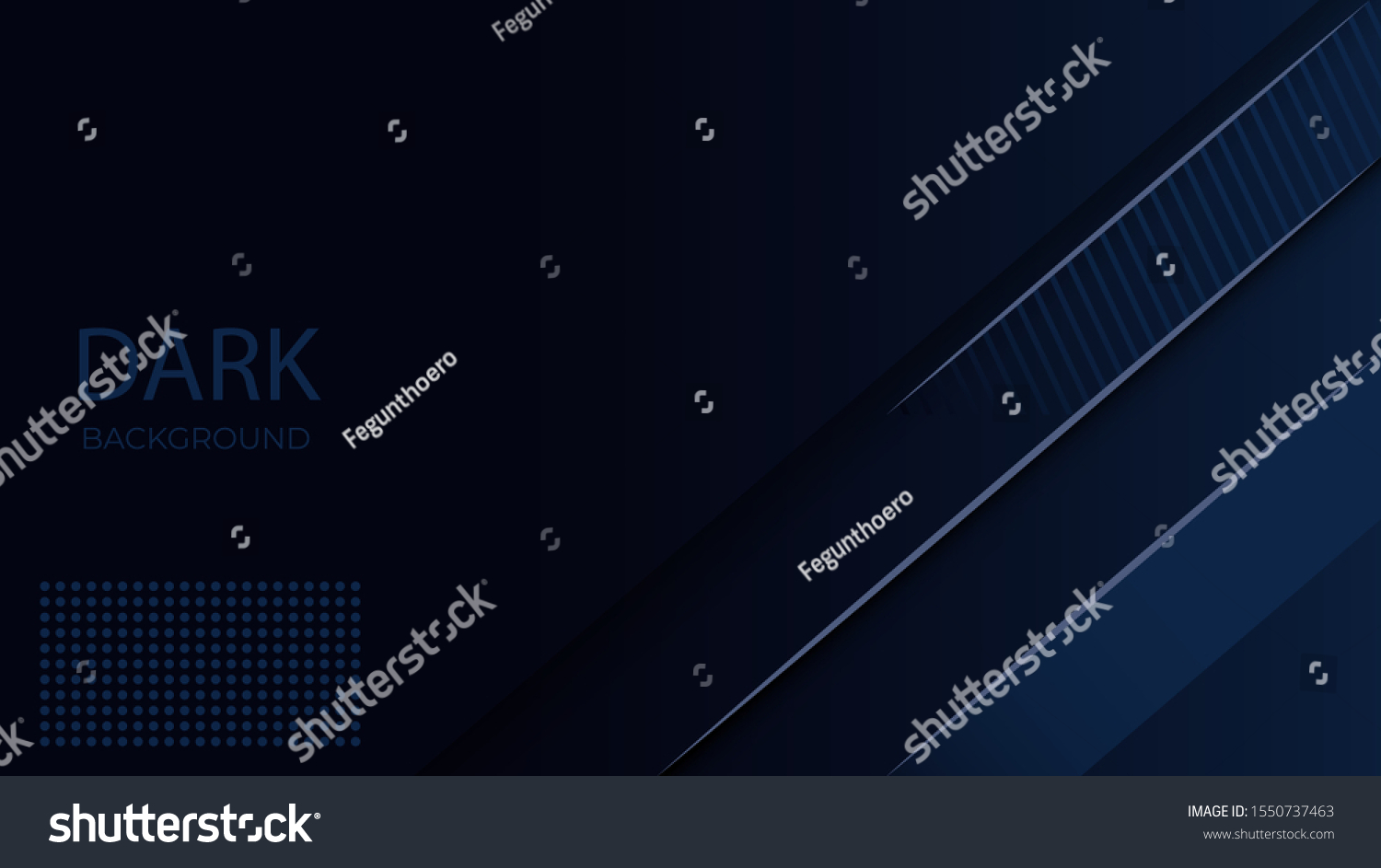 vector graphic design Dark Black Blue modern abstract background wallpaper for business, company, office, corporate, web, presentation, publication, advertising with side blank space EPS 10 #1550737463