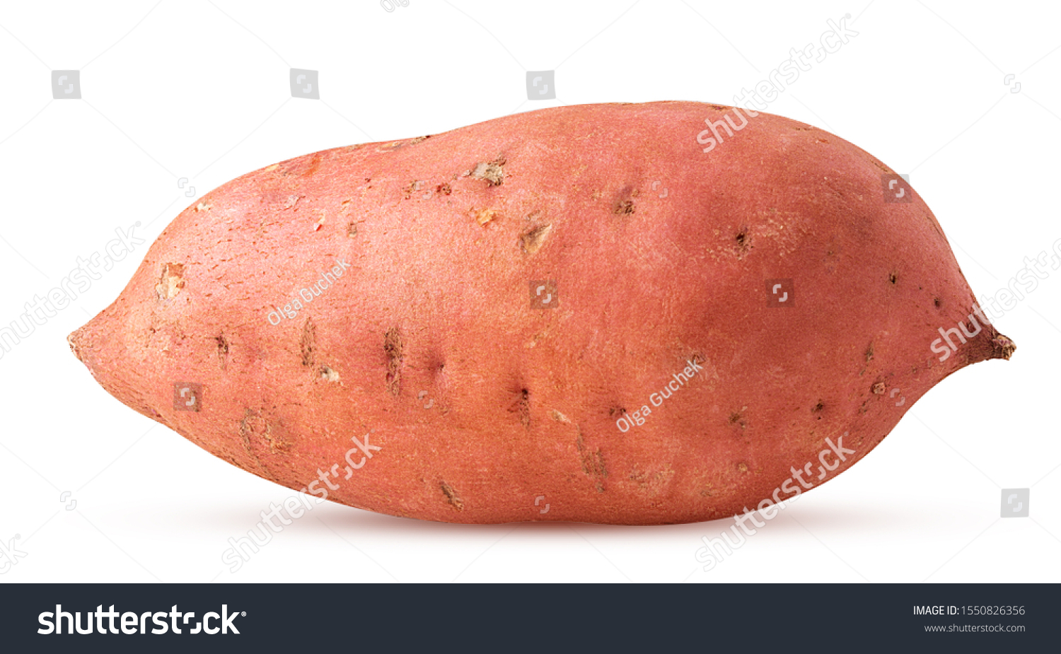 Sweet potato isolated on white background. Clipping Path. Full depth of field. #1550826356