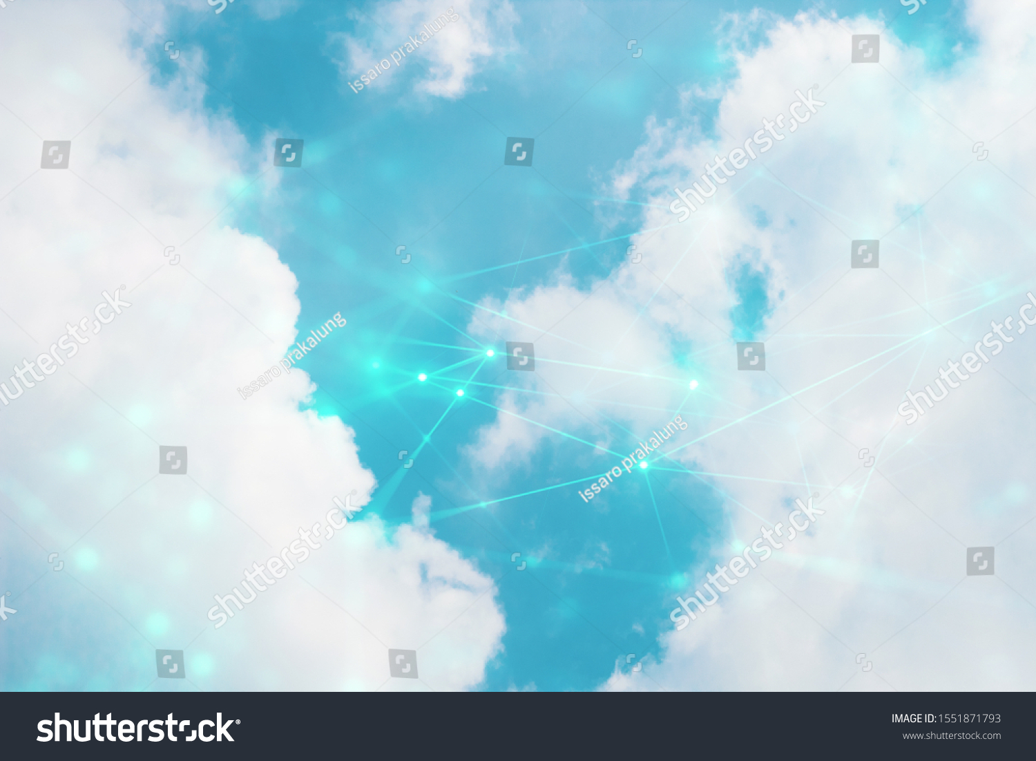 cloud storage on sky background by digital ai data web online technology social network business concept, system connection to working, internet of things #1551871793