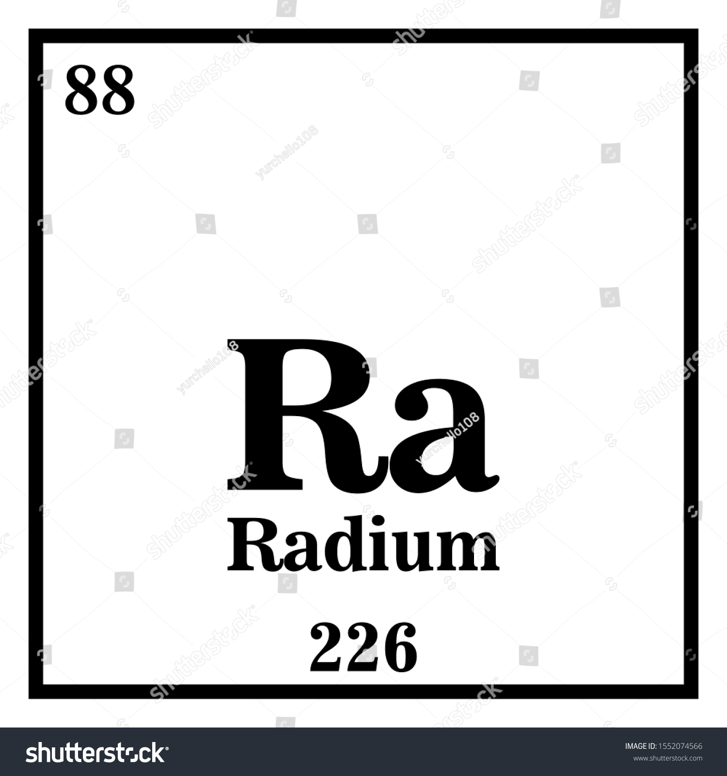 Radium Periodic Table of the Elements Vector - Royalty Free Stock ...