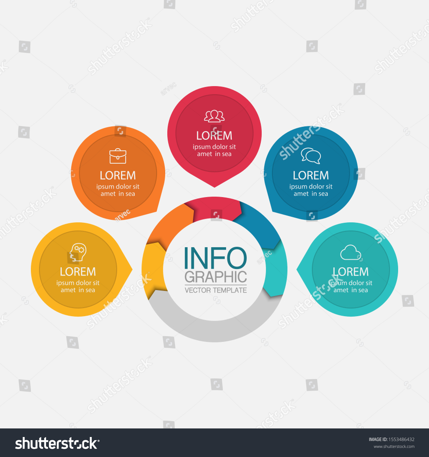 Vector Circular Infographic Diagram, Template - Royalty Free Stock ...