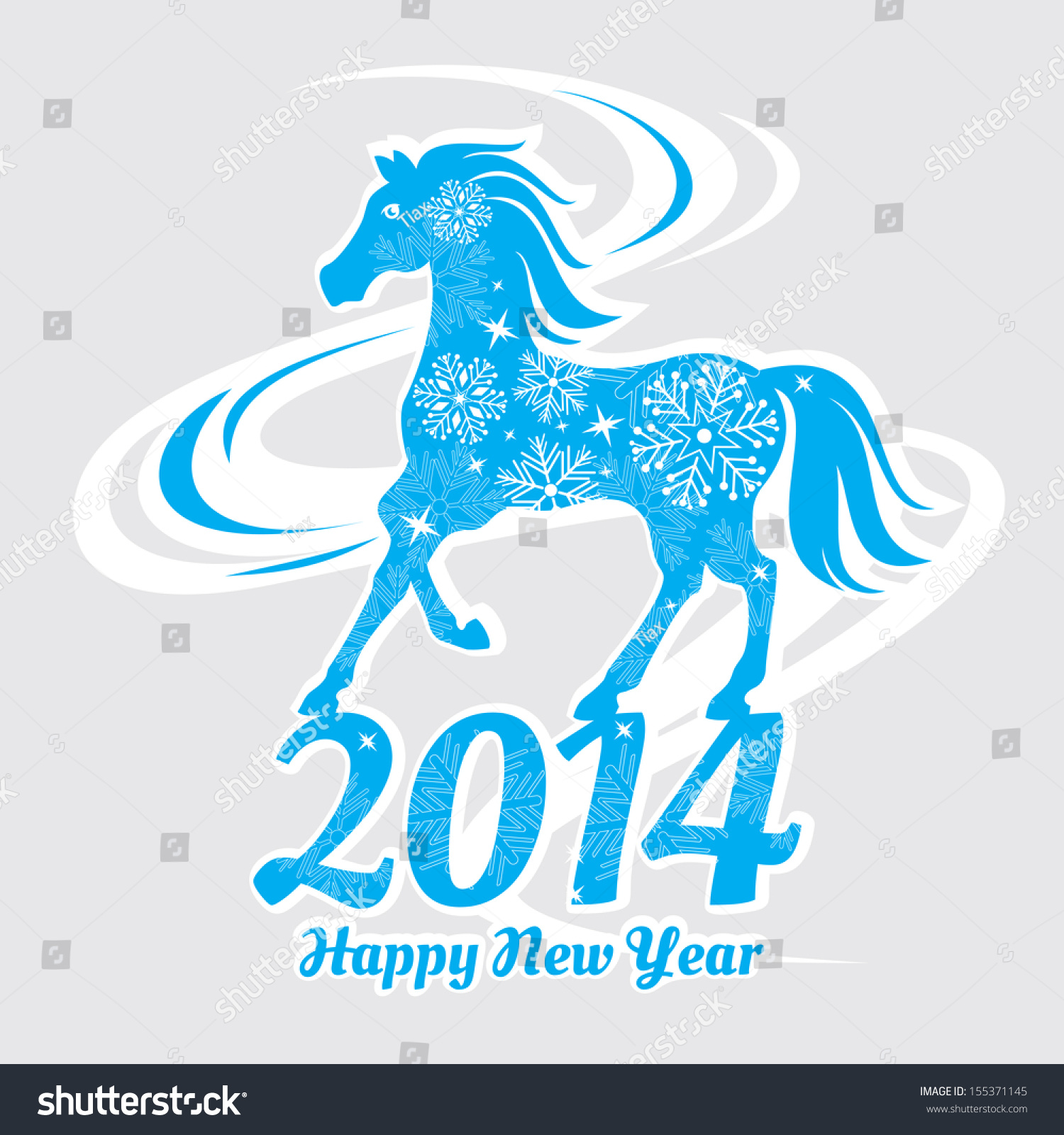 Year of the horse card vector illustration - Royalty Free Stock Vector ...