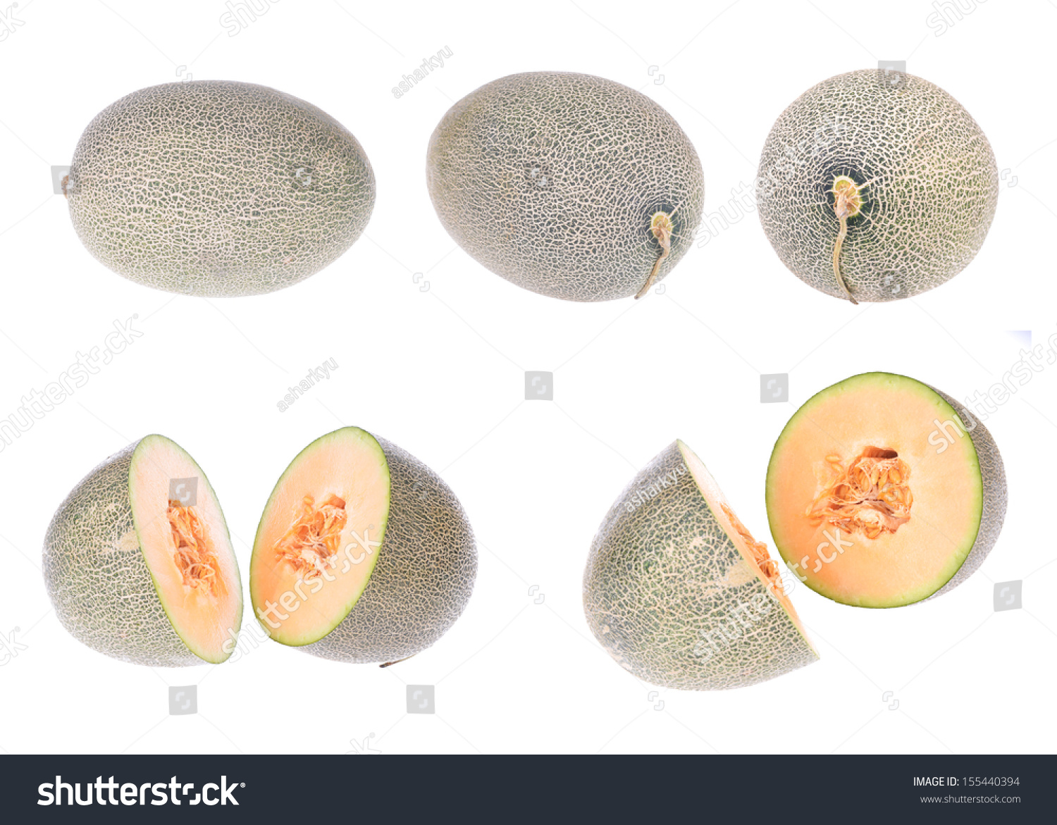 Hami melon on white background #155440394