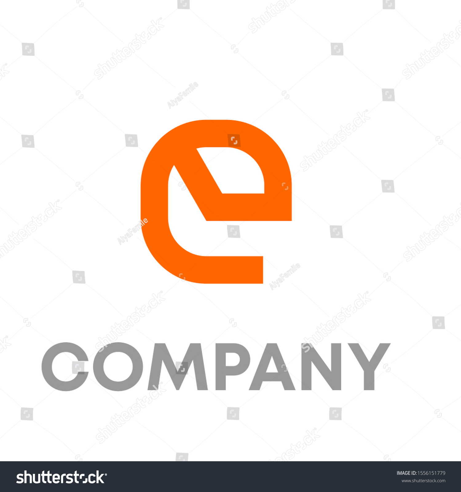 letter E logo design vector sign - Royalty Free Stock Vector 1556151779 ...