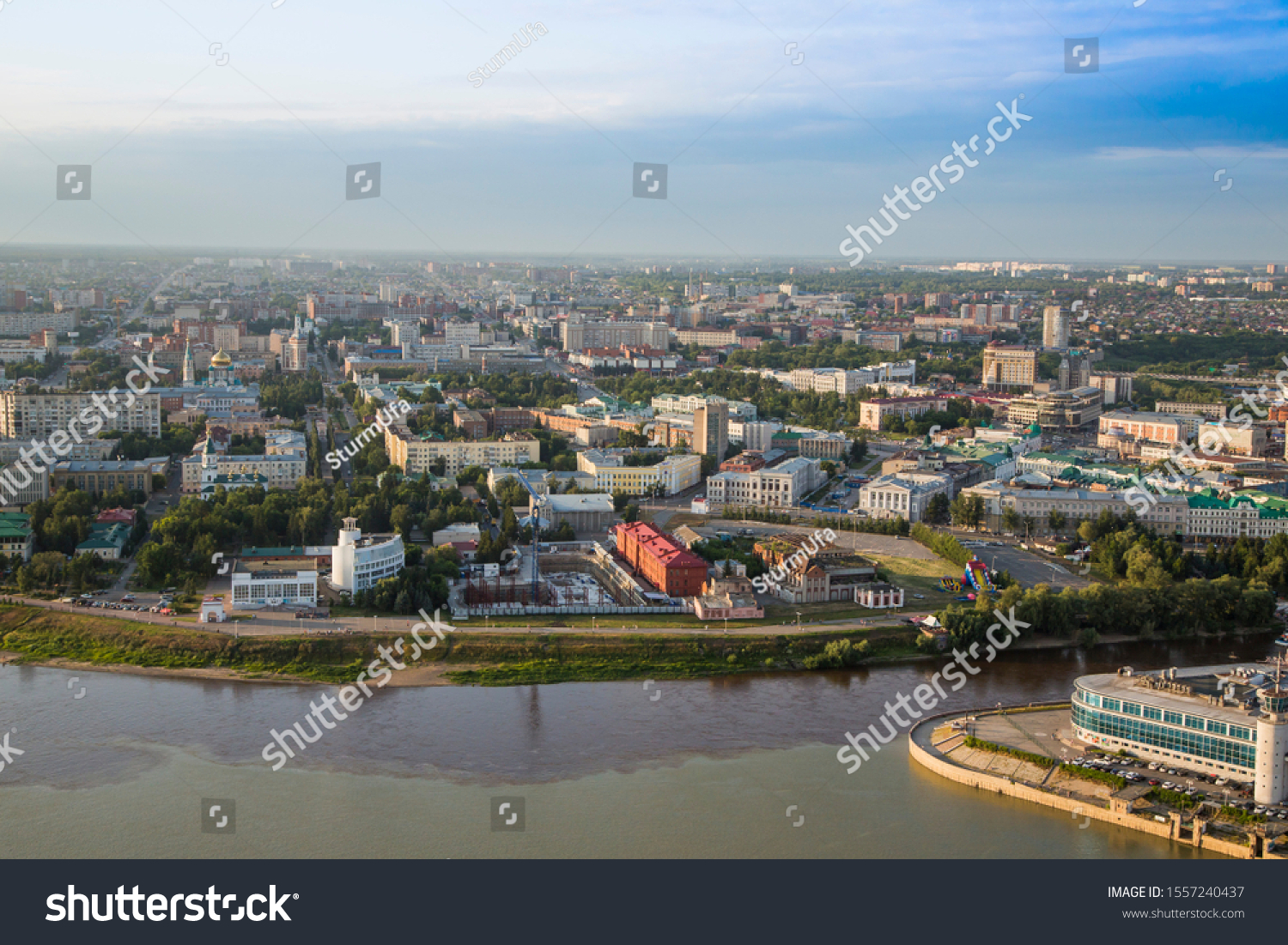 Russia, Omsk, view from the Irtysh river, from a height of 100 meters, 2019.07.19 #1557240437