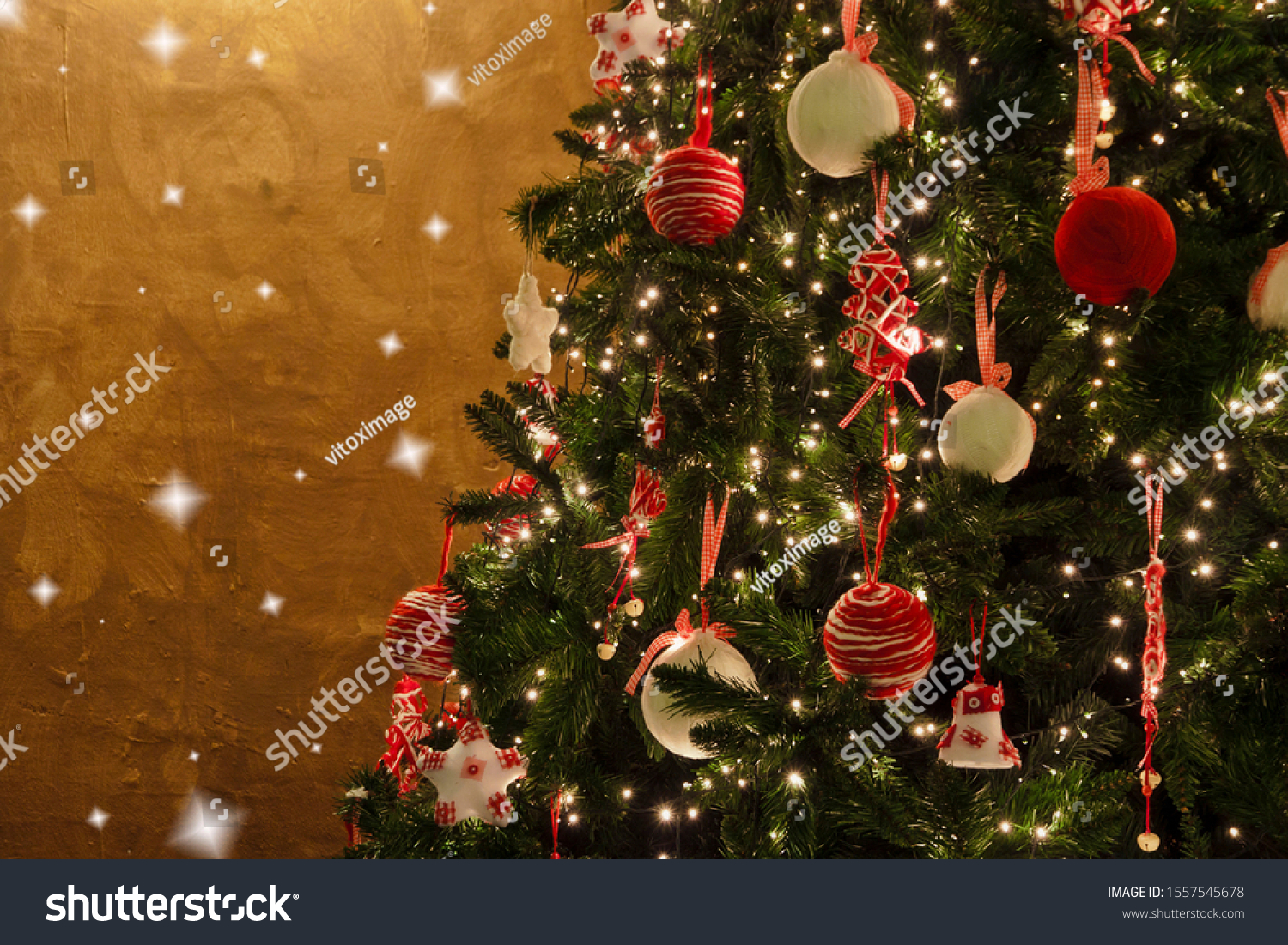 Chirstmas tree and lights and background #1557545678