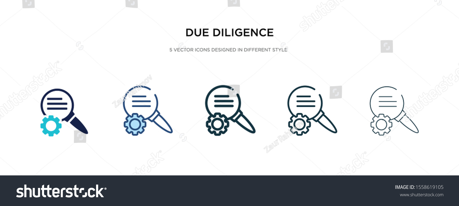 Due Diligence Icon In Different Style Vector - Royalty Free Stock ...