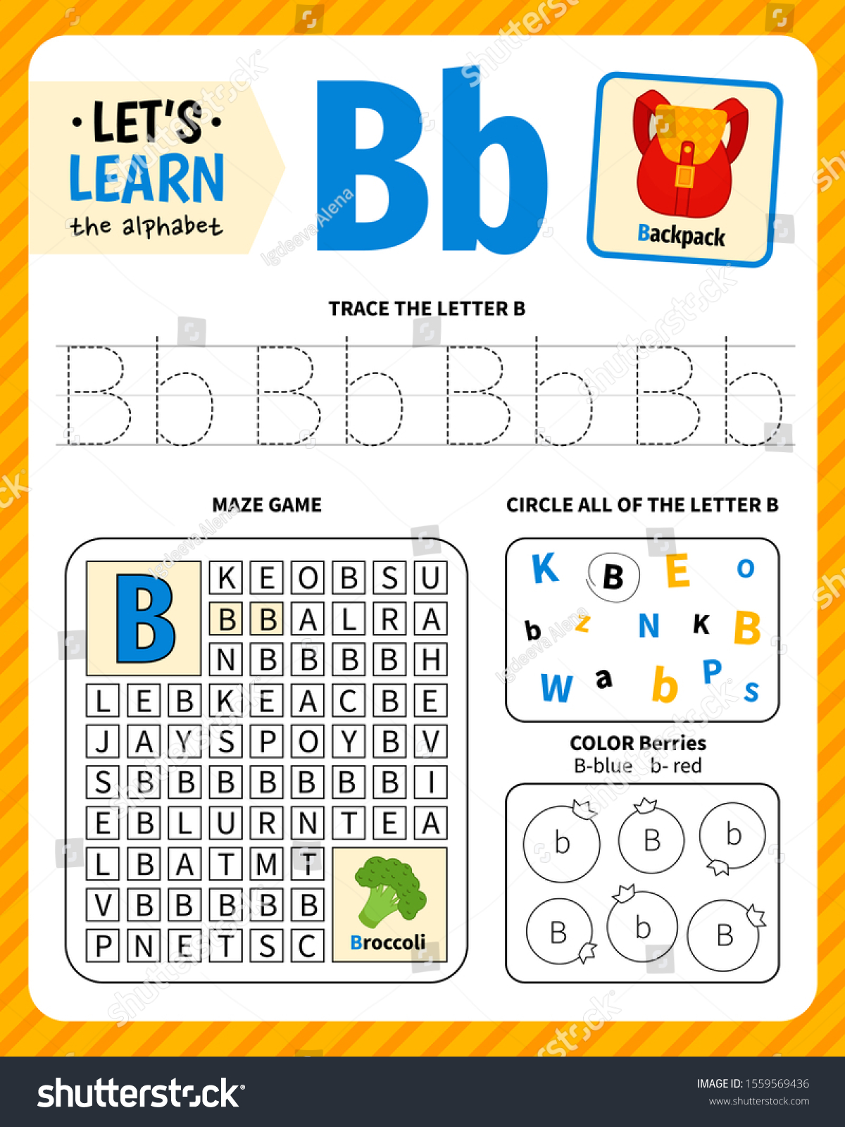 Kids Learning Material. Worksheet For Learning - Royalty Free Stock ...