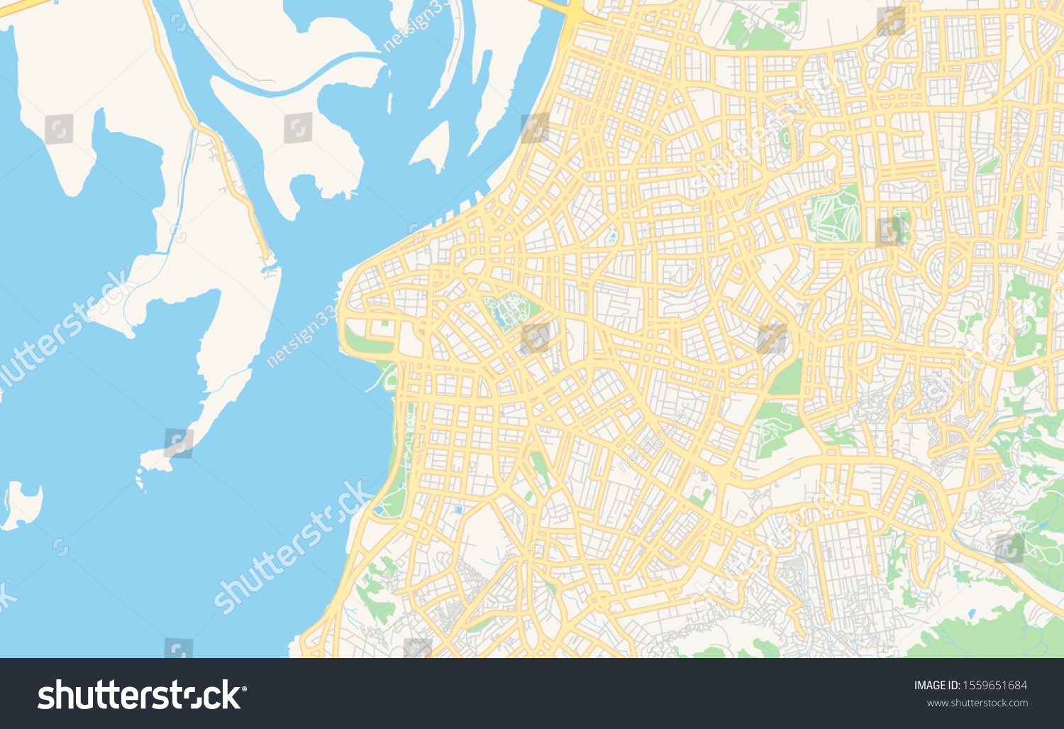 Printable street map of Porto Alegre, Brazil. - Royalty Free Stock ...