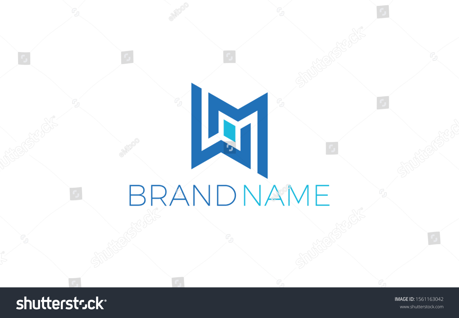 Letter W and M logo formed in a simple and - Royalty Free Stock Vector ...