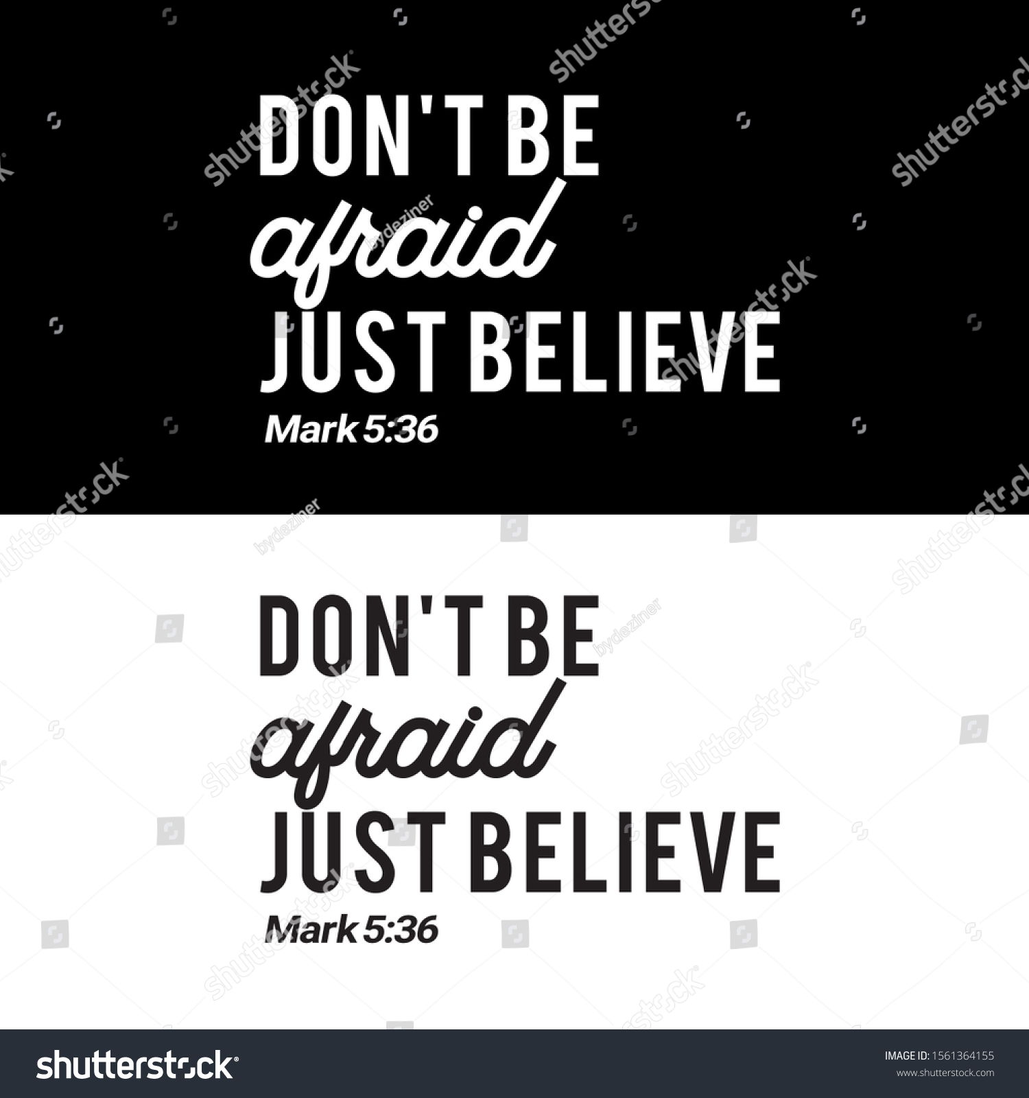 dont be afraid just believe bible verse - Royalty Free Stock Vector ...