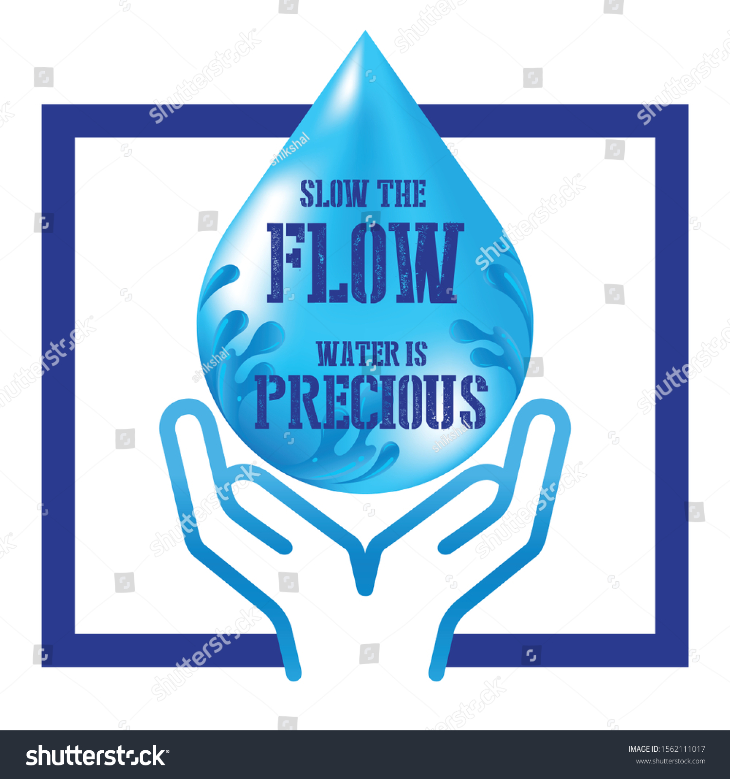 Water Is Precious-save It-do Not Waste It, Slow - Royalty Free Stock 