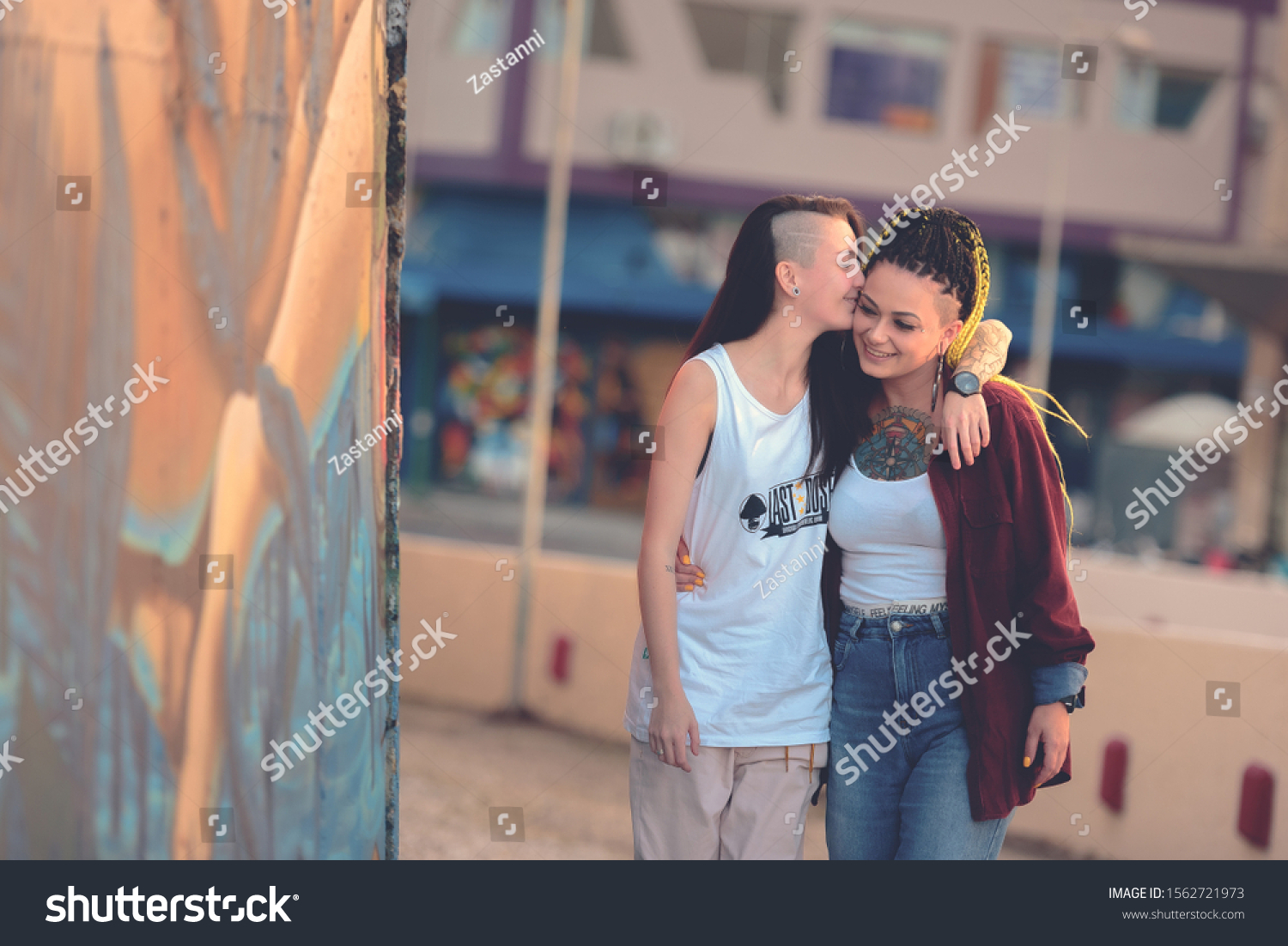 Curitiba / Paraná / Brazil - June 08, 2019: LGBTQ + in happy moments, fun with love. #1562721973