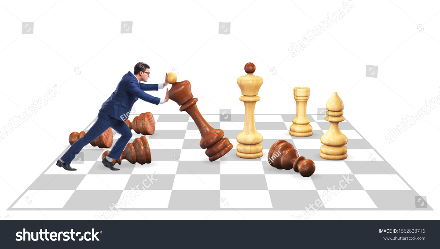 Strategy and tactics concept with businessman #1562828716