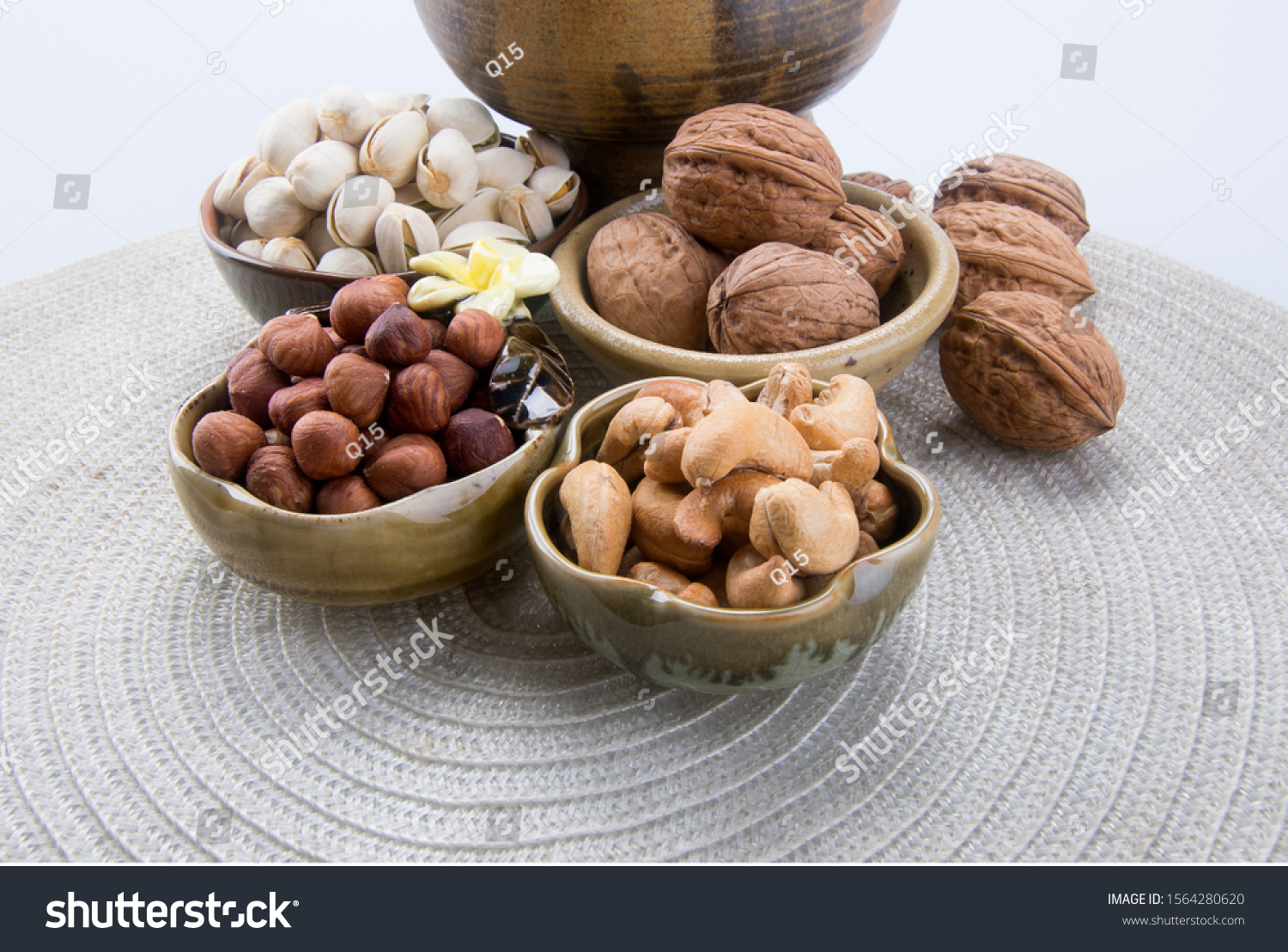 nuts or hazelnuts nuts and mix nut on a background new #1564280620