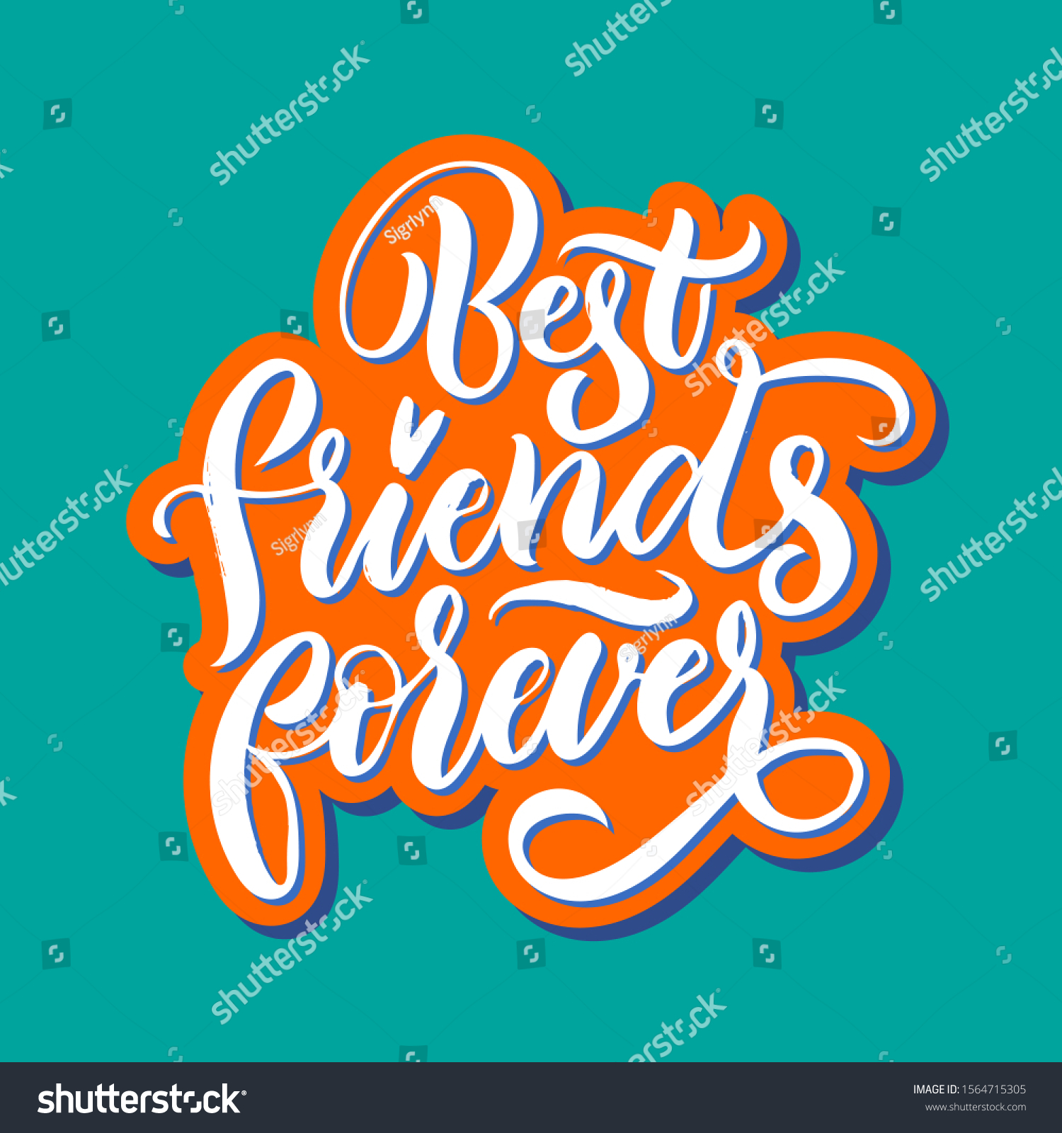 Best friends forever. Great lettering and - Royalty Free Stock Vector ...