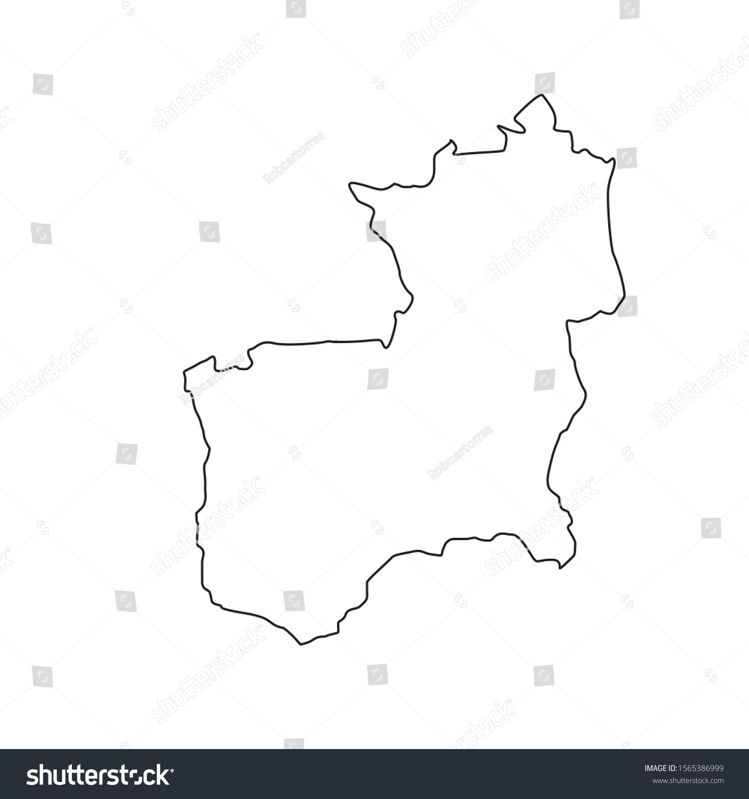 Stung Treng Region Map Cambodia Country - Royalty Free Stock Vector 