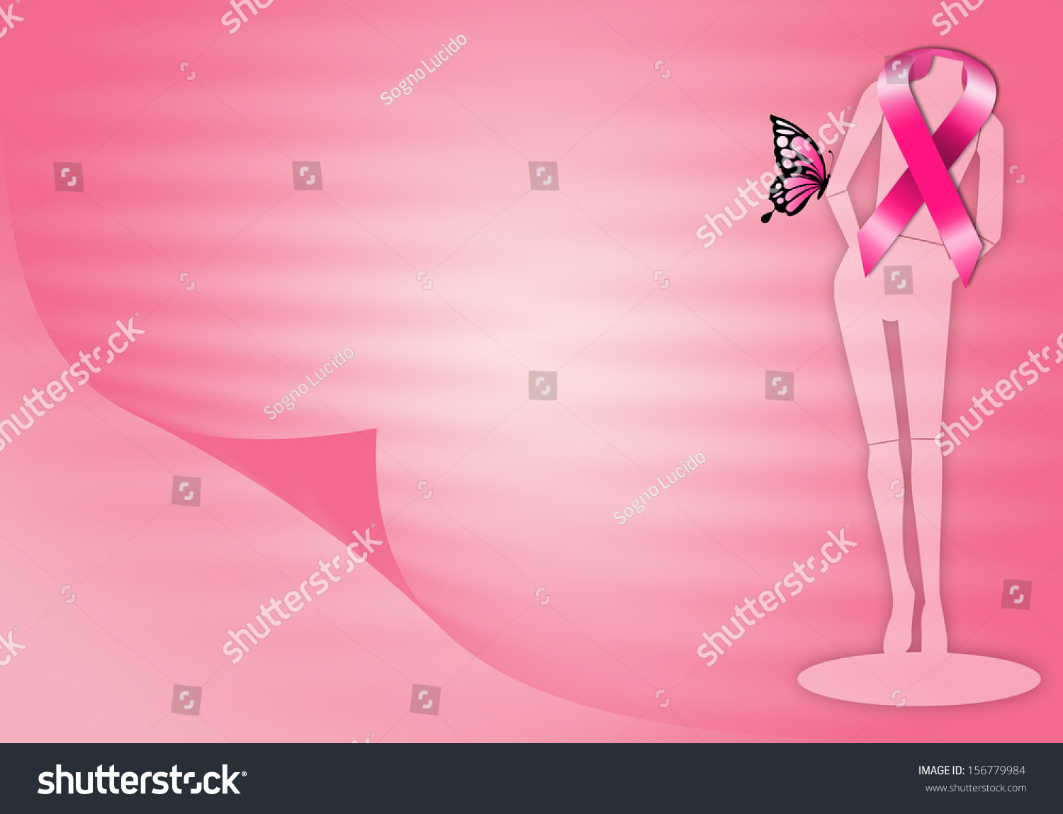 Breast cancer prevention on pink background #156779984