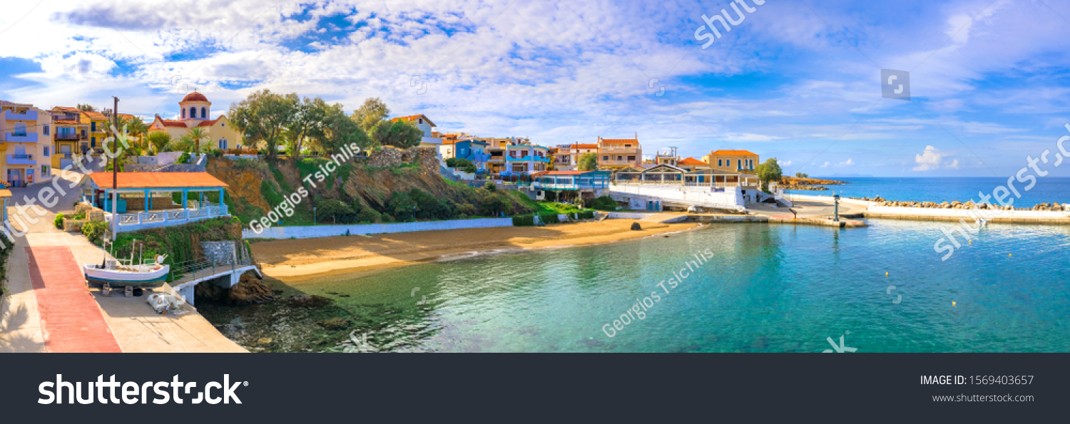 Traditional coastal village of Panormo, Rethimno, Crete, Greece. #1569403657
