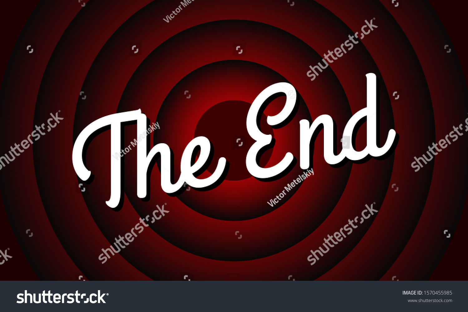 The End movie screen background. Vintage cinema - Royalty Free Stock ...