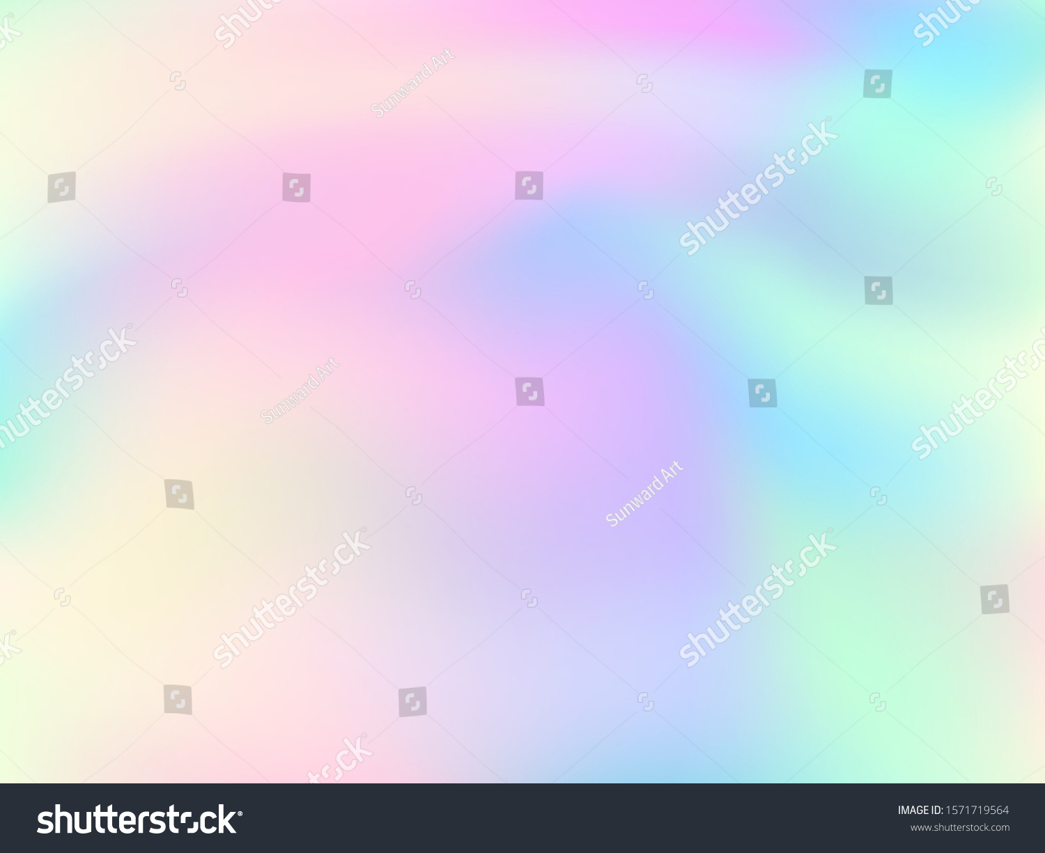 Holographic gradient neon vector illustration. Fashionable pastel rainbow unicorn background. Hologram colors liquid background. Translucent gradient neon holographic backdrop shimmer print. #1571719564