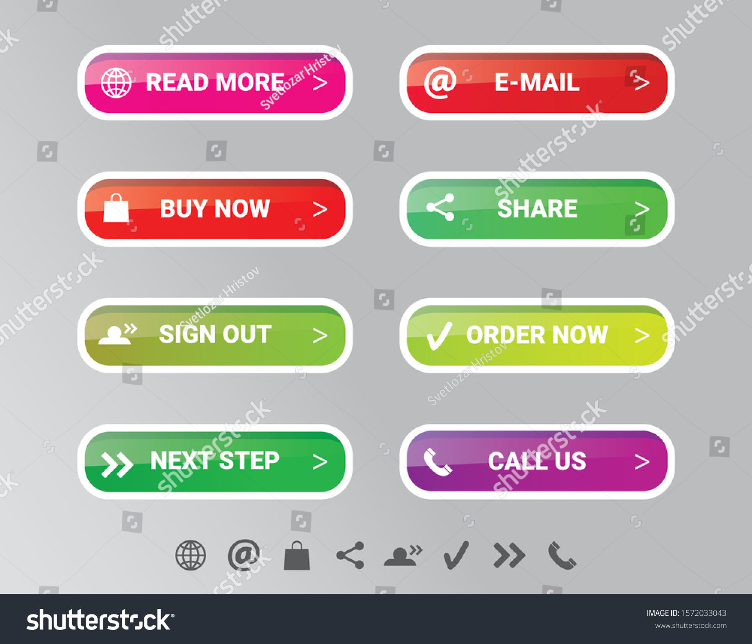 Modern web buttons - User Interface and User - Royalty Free Stock ...