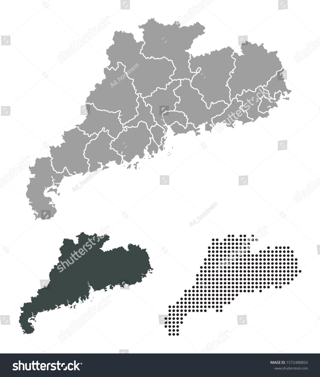 Outline map of Guangzhou state - Royalty Free Stock Vector 1572488854 ...