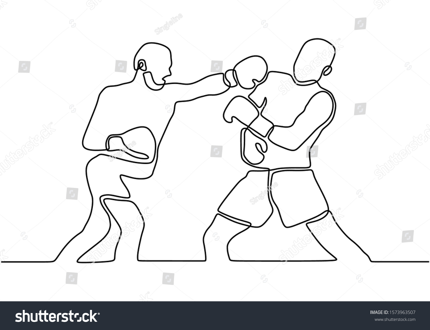 Two fighters of boxing player or boxer one - Royalty Free Stock Vector ...