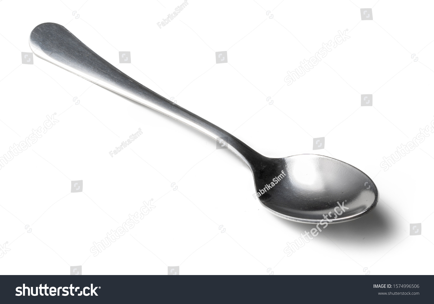 Stainless cutlery spoon isolated on white background #1574996506