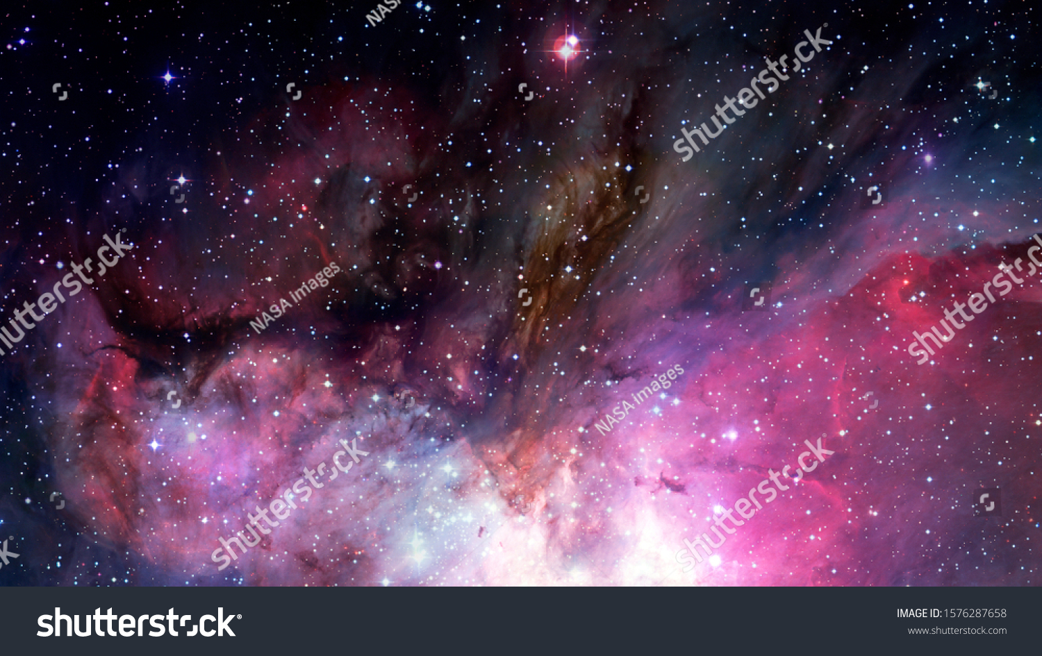 Infinite space background with nebulas and stars. This image elements furnished by NASA #1576287658