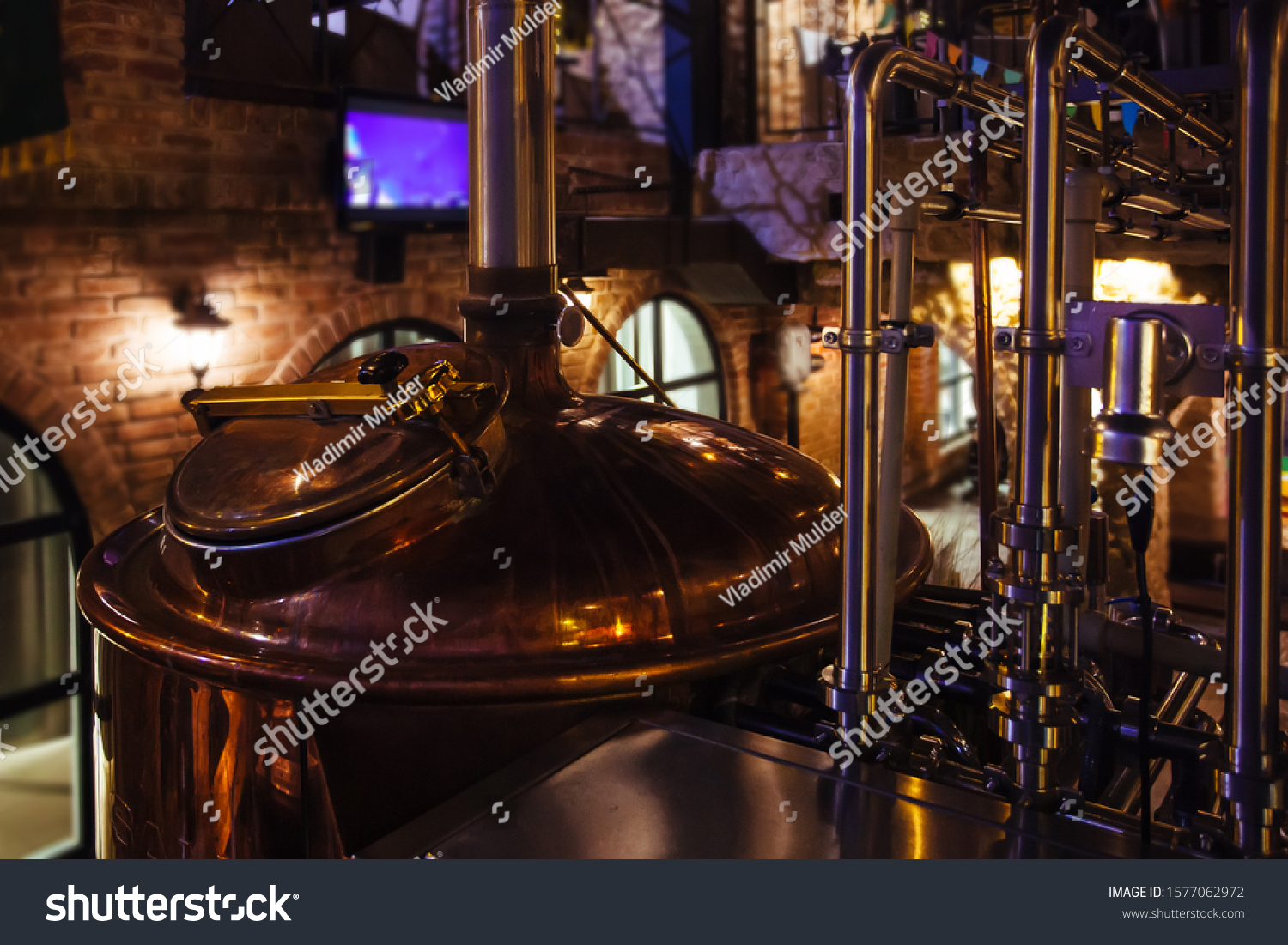 Craft beer production line in private microbrewery #1577062972