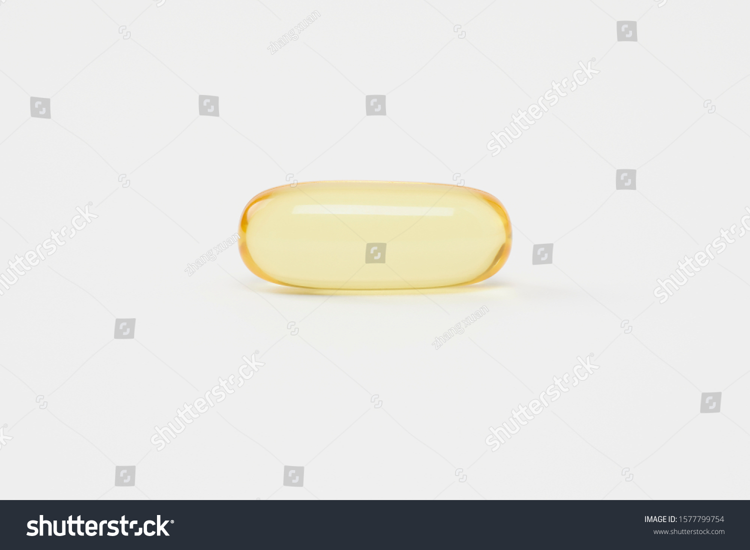  A grain of Fish Oil on white background #1577799754