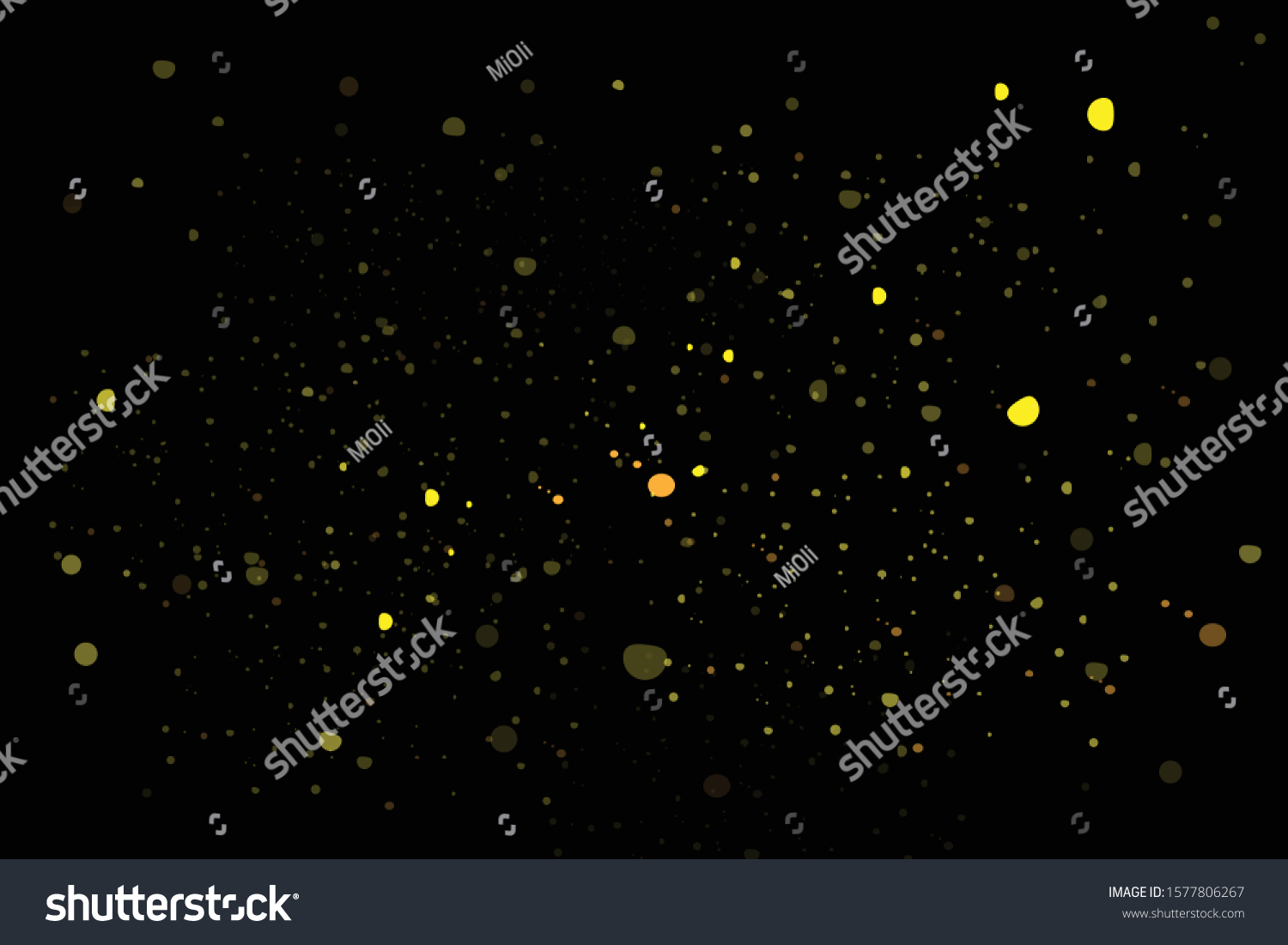 Abstract gold bokeh with black background #1577806267