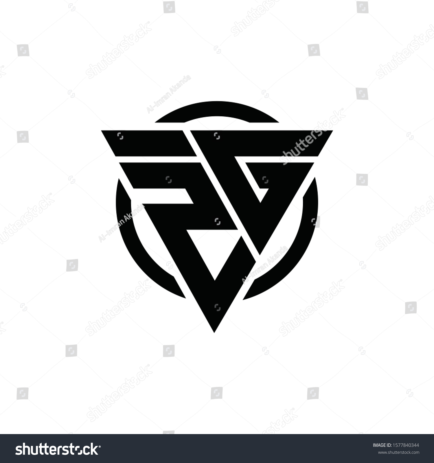 2G G2 Triangle Logo Circle Monogram Design - Royalty Free Stock Vector ...