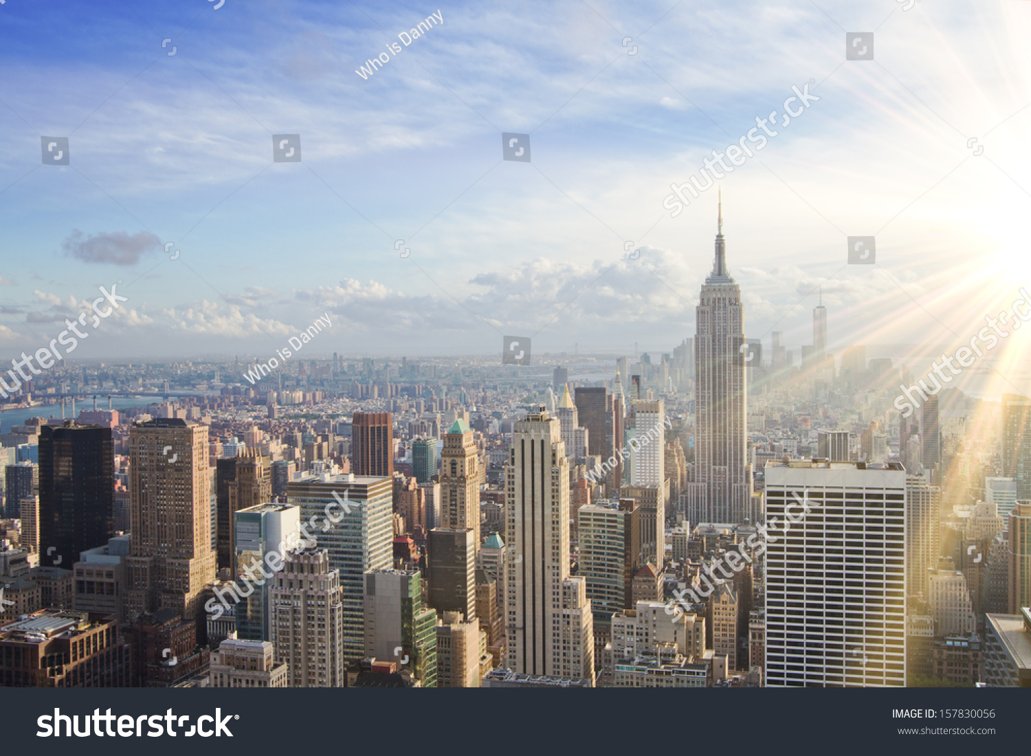 urban skyline at sunset. New York city #157830056