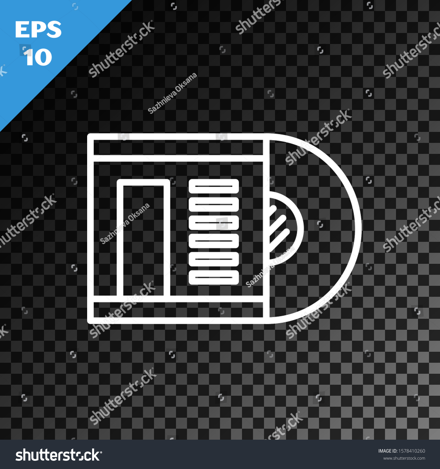 White line Vinyl disk icon isolated on - Royalty Free Stock Vector ...