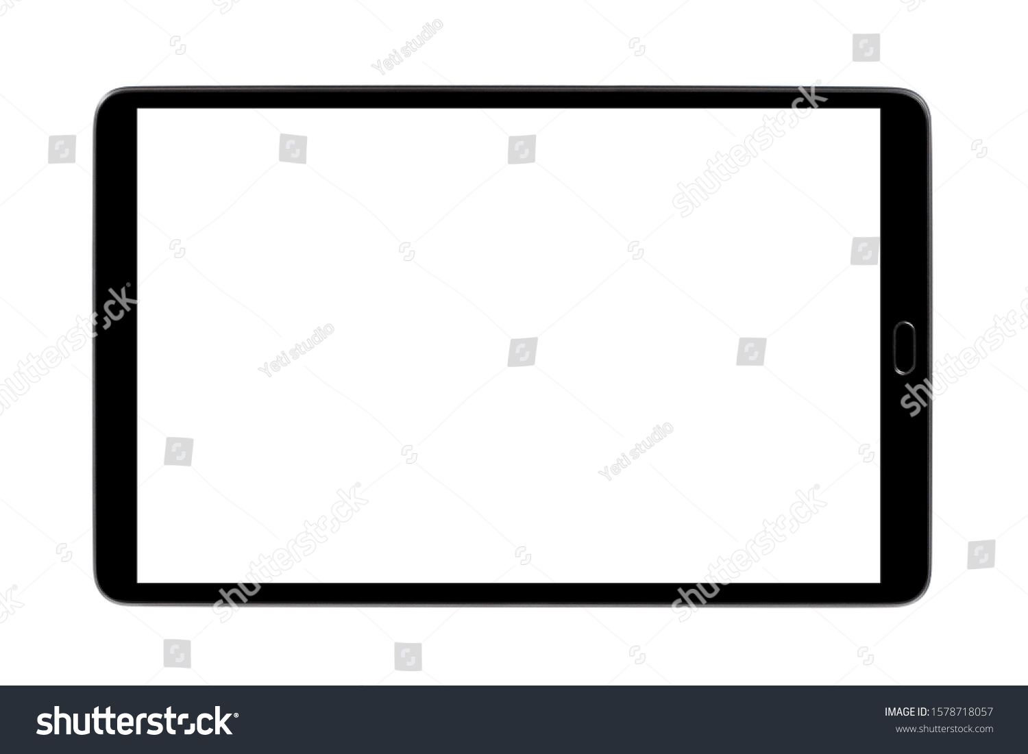 Black tablet, isolated on white background #1578718057