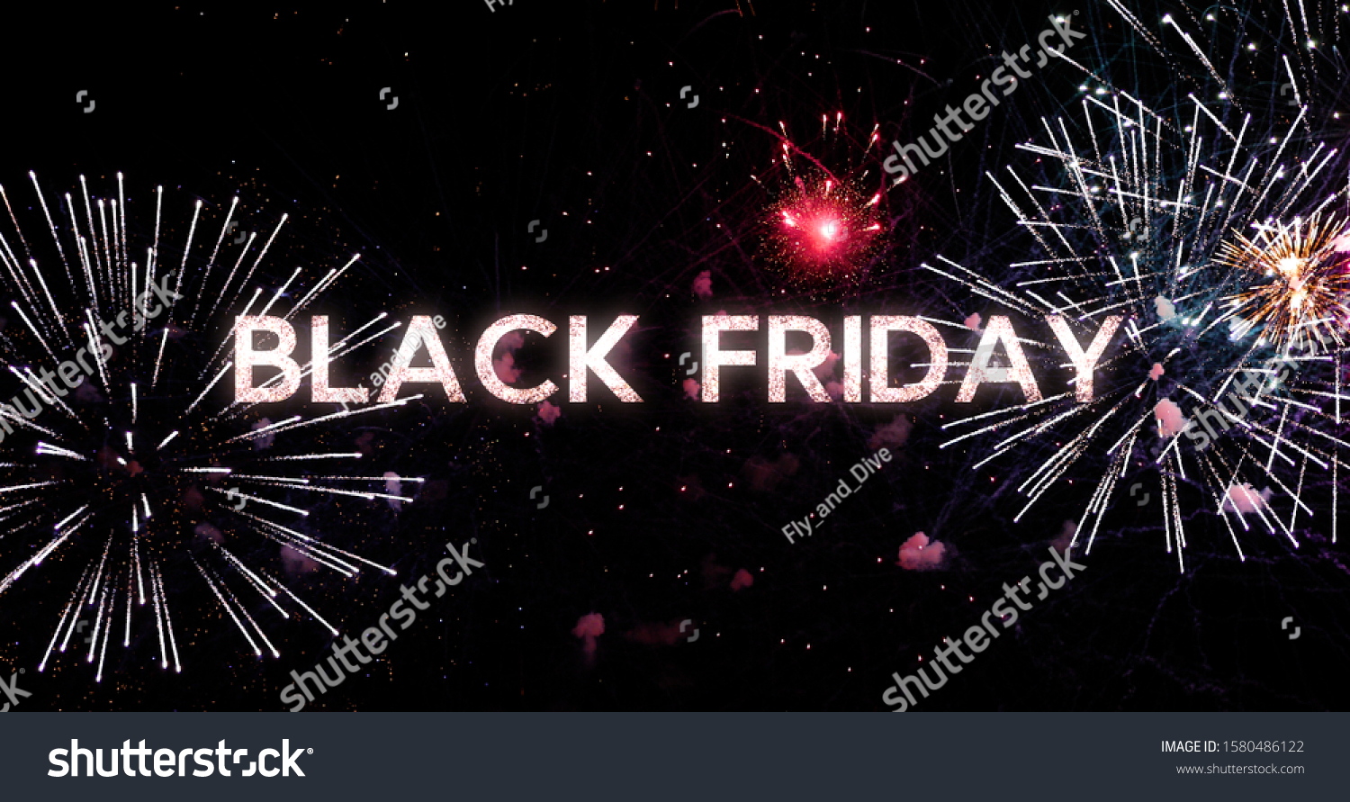 Black Friday sale. Video sequences with firework in the background Black Friday sale promotion video #1580486122