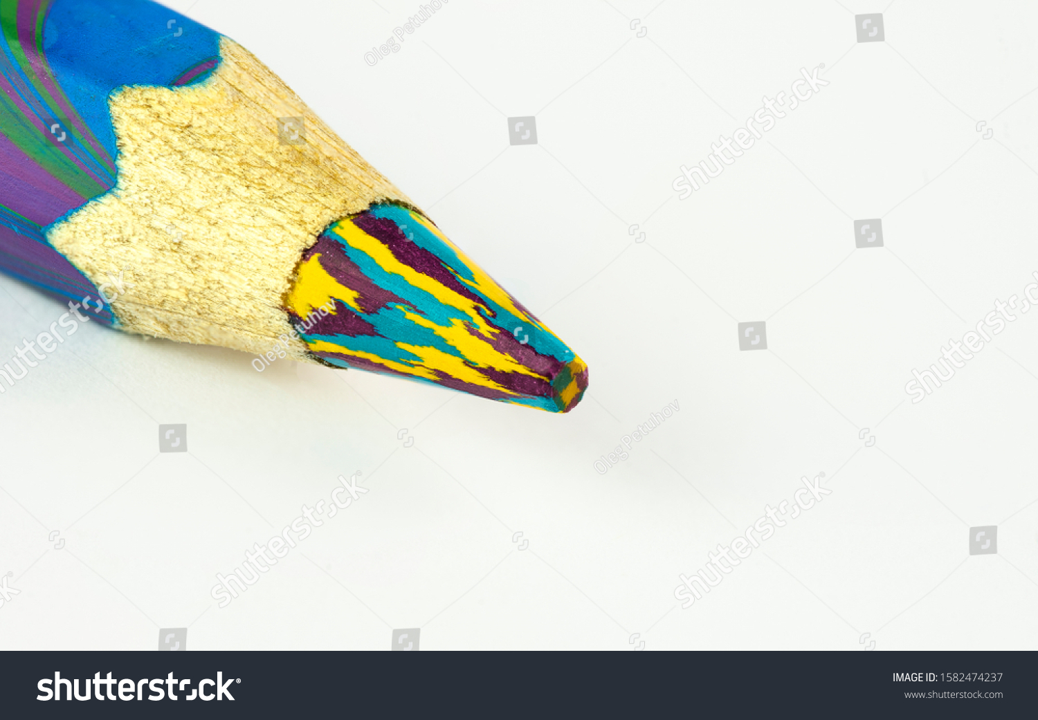 Big color pencil isolated on white #1582474237