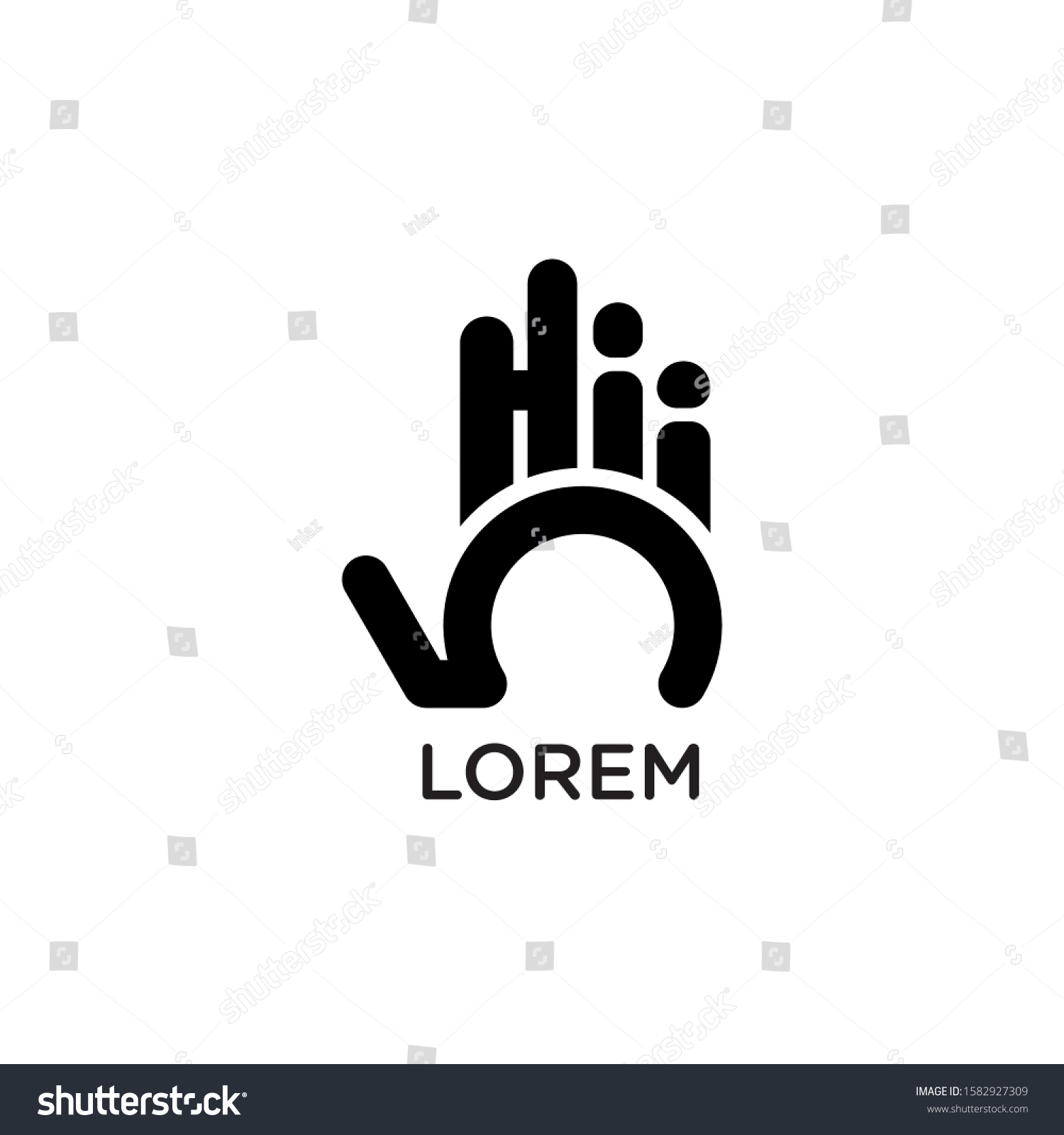 simple logo design concept with number five #1582927309