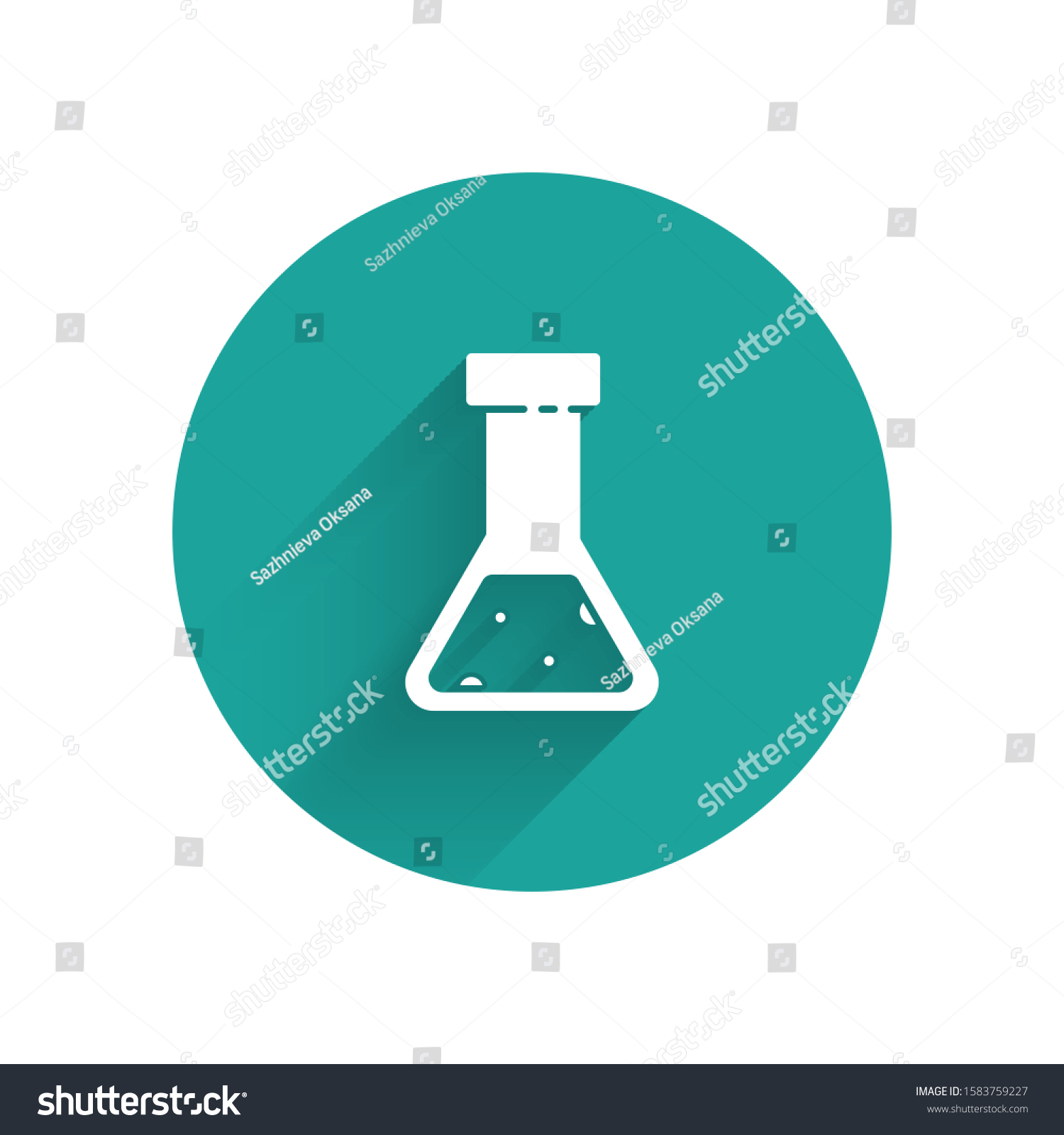 White Test Tube And Flask Chemical Laboratory - Royalty Free Stock 